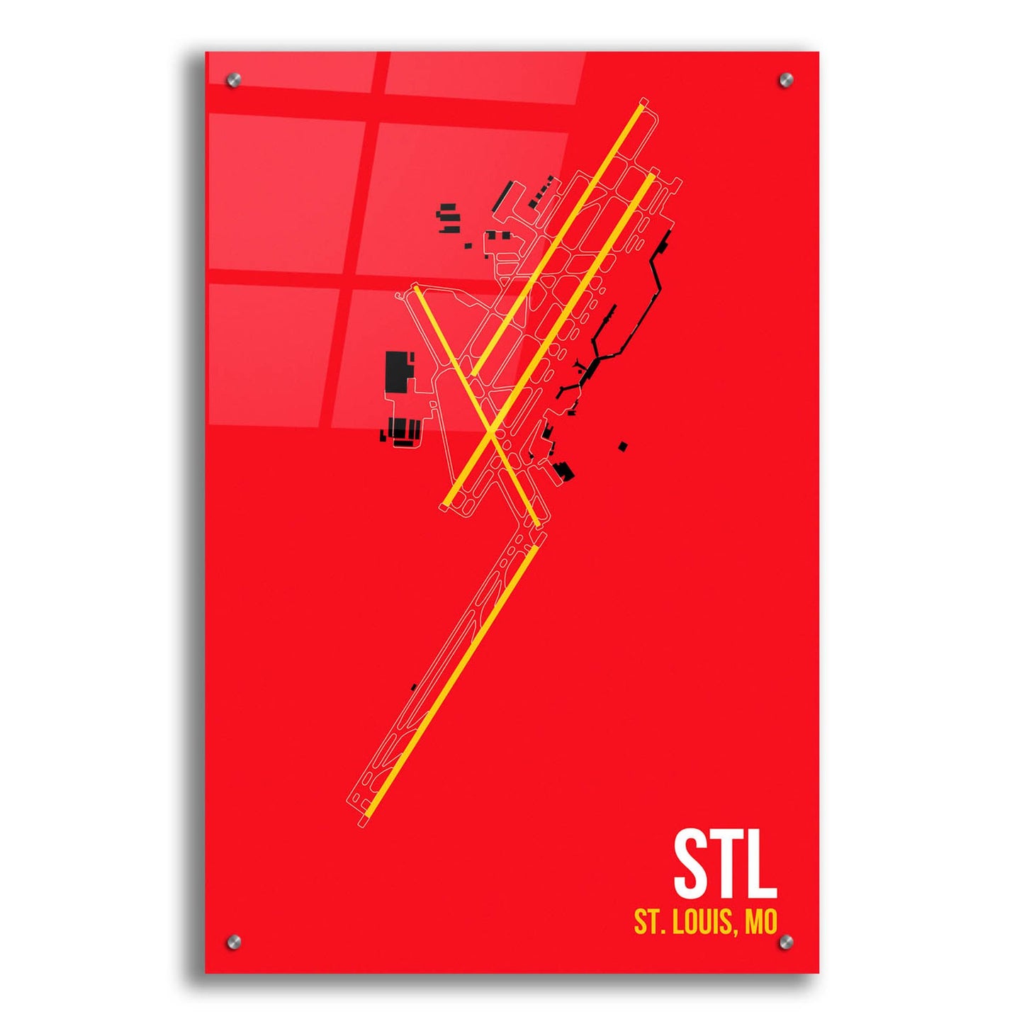 Epic Art 'STL Airport Layout' by O8 Left, Acrylic Glass Wall Art