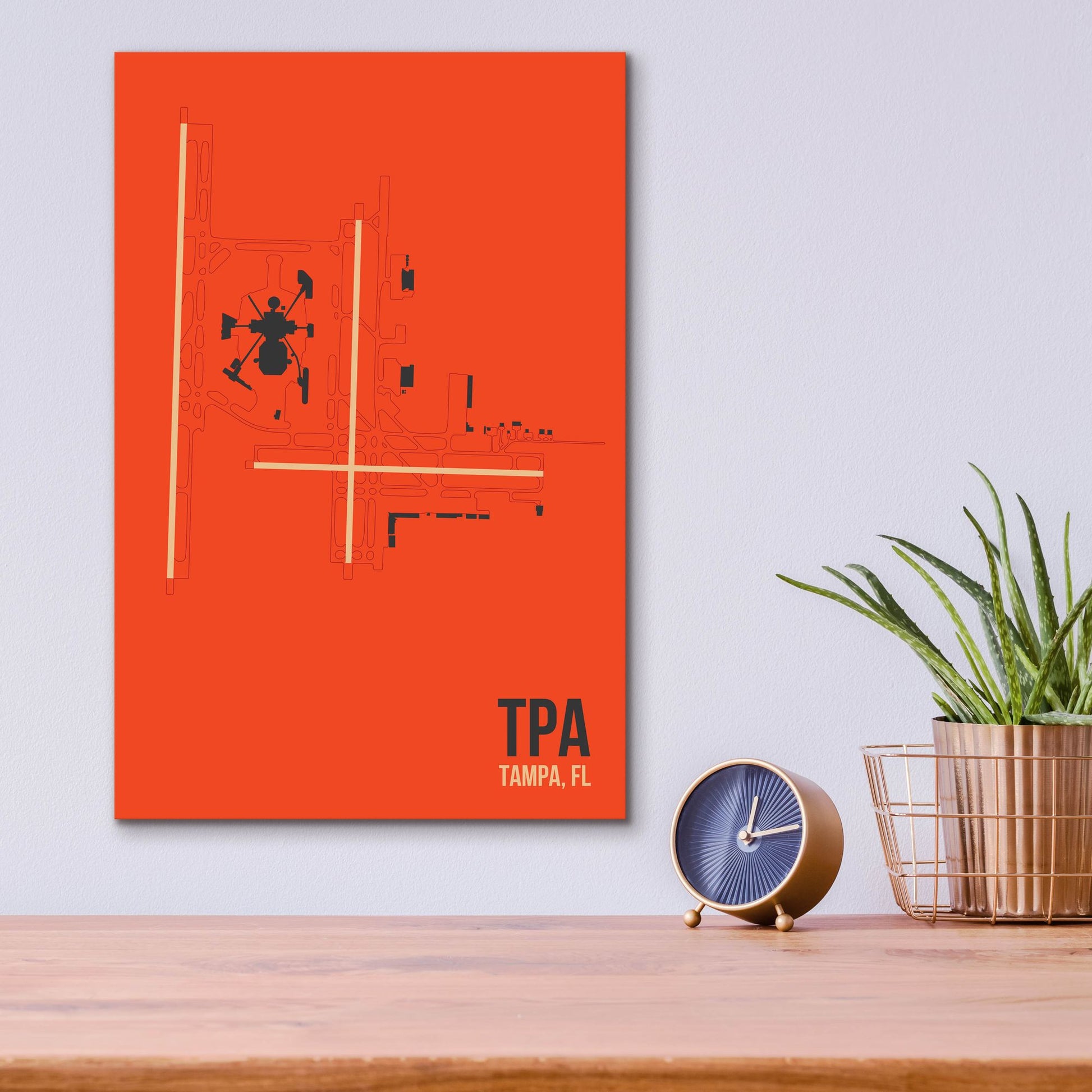 Epic Art 'TPA Airport Layout' by O8 Left, Acrylic Glass Wall Art,12x16