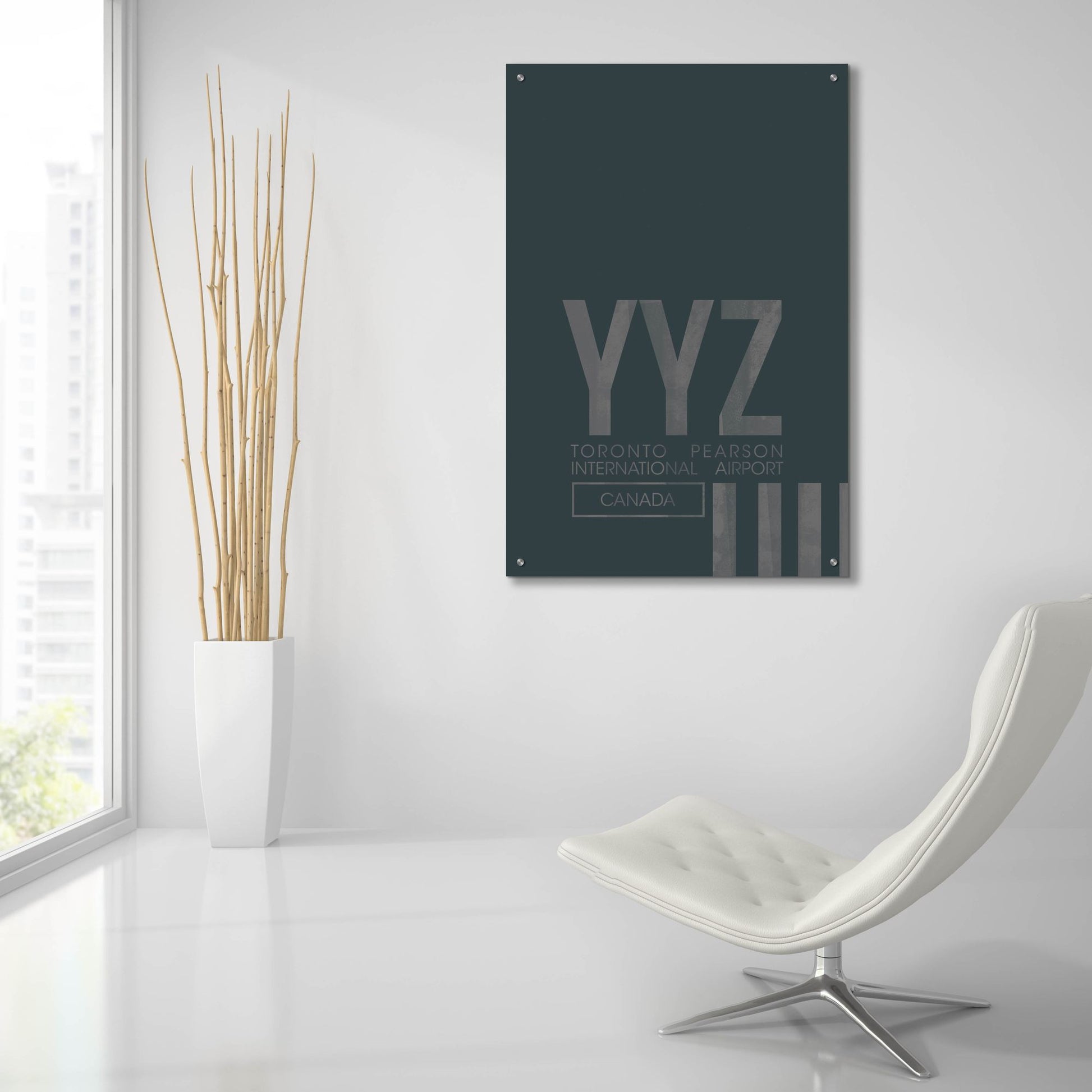 Epic Art 'YYZ Airport Layout' by O8 Left, Acrylic Glass Wall Art,24x36