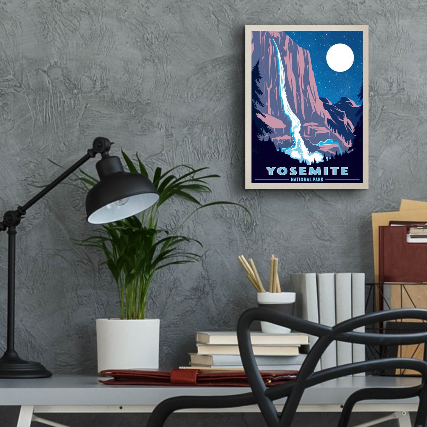 Epic Art 'Yosemite New Night' by Old Red Truck, Acrylic Glass Wall Art,12x16