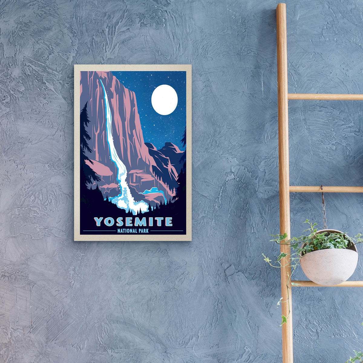 Epic Art 'Yosemite New Night' by Old Red Truck, Acrylic Glass Wall Art,16x24