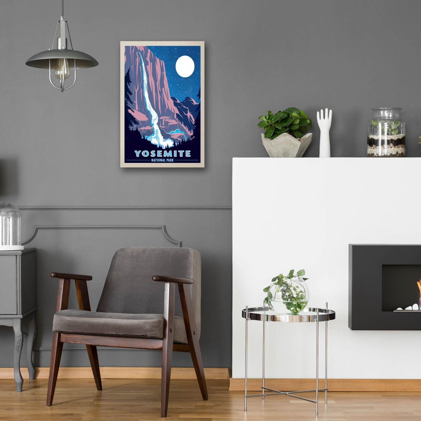 Epic Art 'Yosemite New Night' by Old Red Truck, Acrylic Glass Wall Art,16x24
