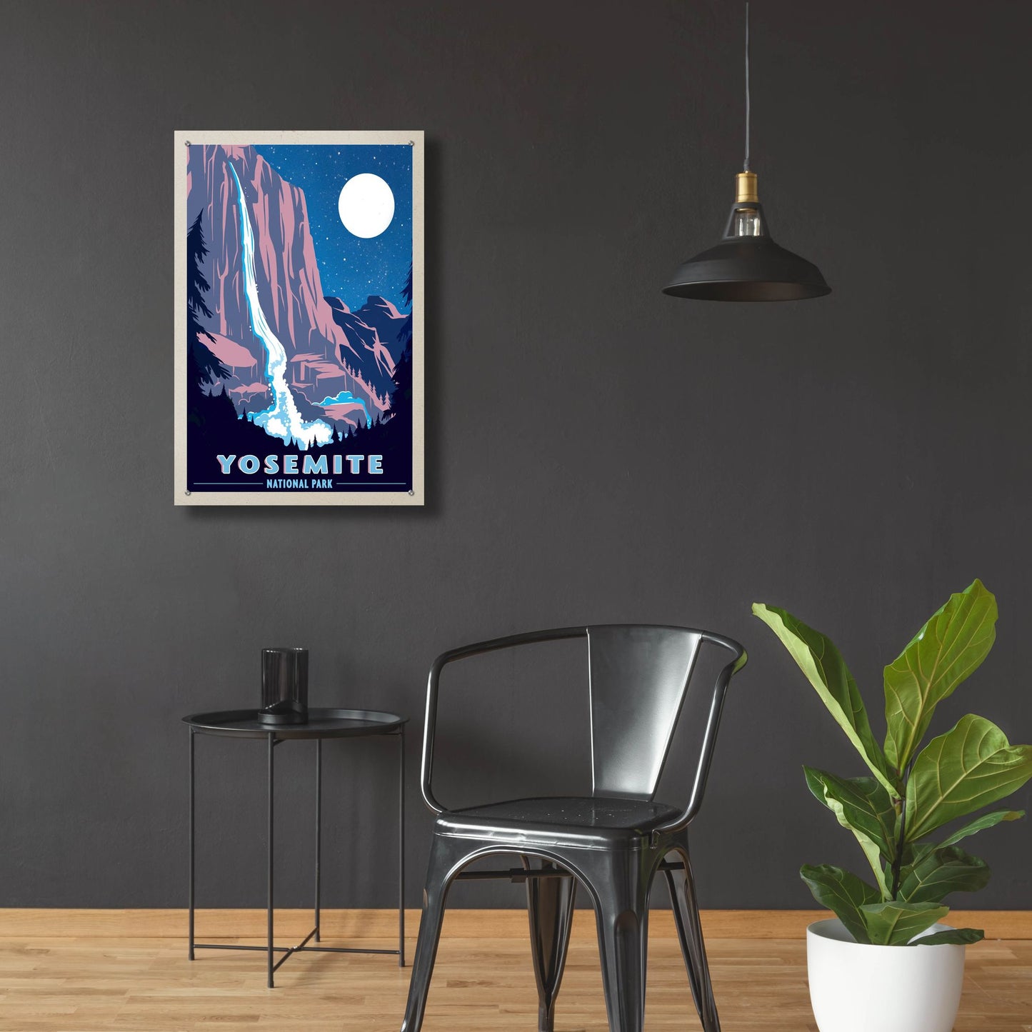 Epic Art 'Yosemite New Night' by Old Red Truck, Acrylic Glass Wall Art,24x36