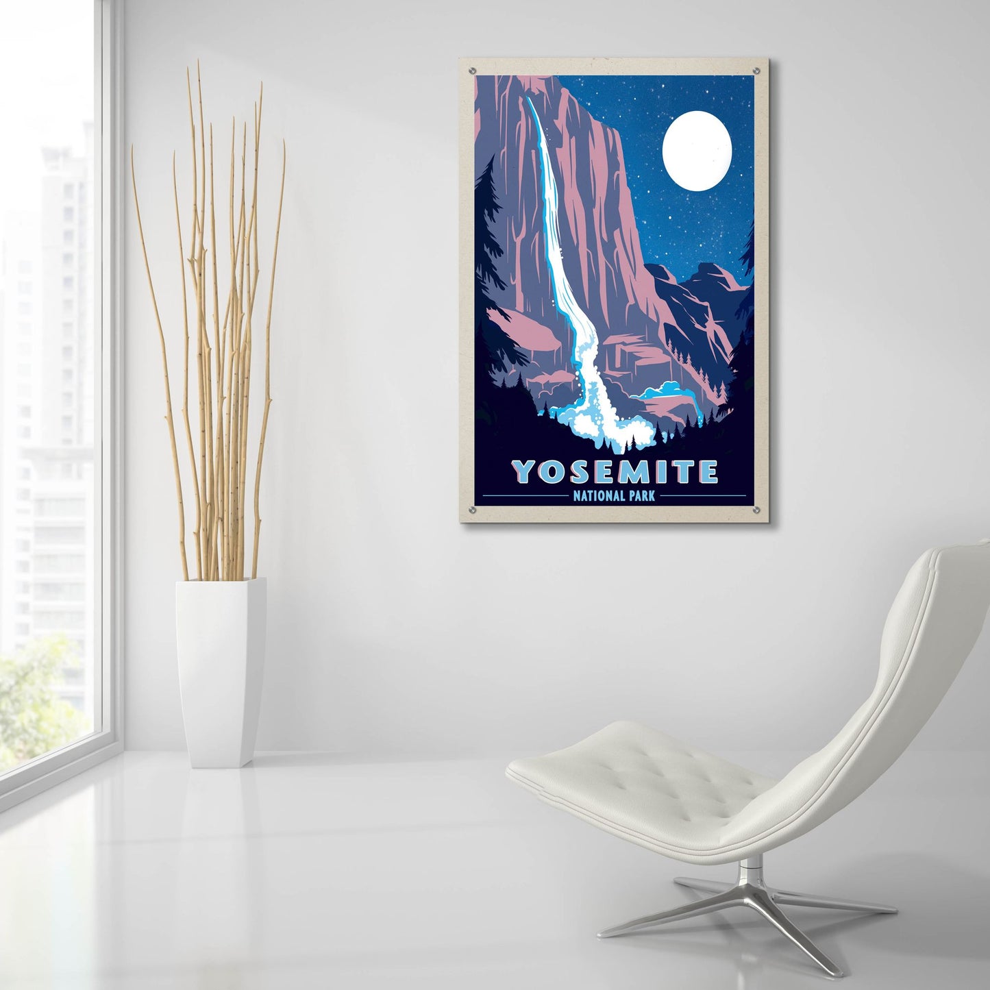 Epic Art 'Yosemite New Night' by Old Red Truck, Acrylic Glass Wall Art,24x36