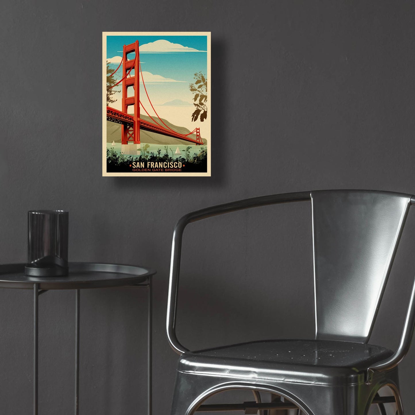 Epic Art 'Golden Gate Bridge Daybreak' by Old Red Truck, Acrylic Glass Wall Art,12x16