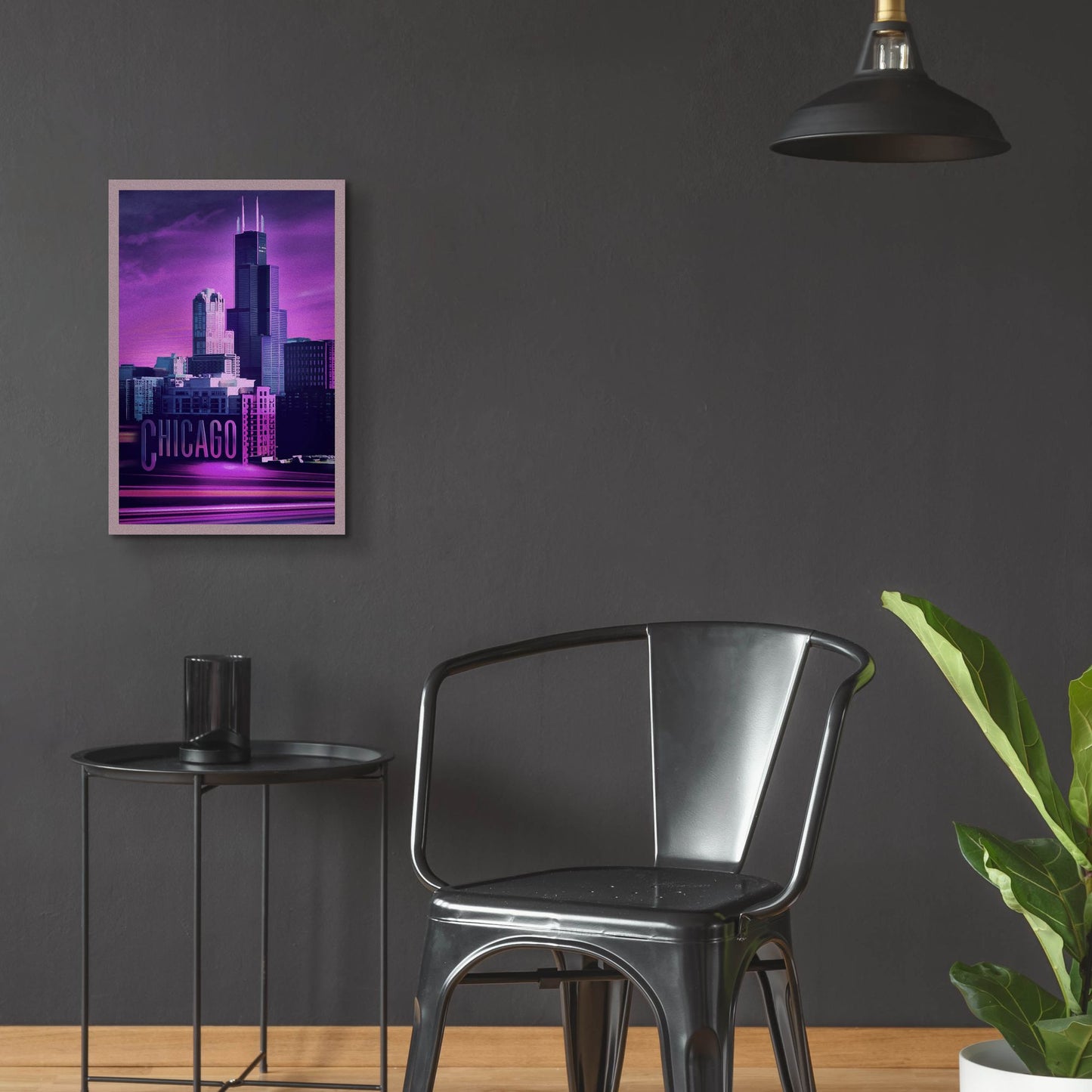 Epic Art 'Violet Chicago' by Old Red Truck, Acrylic Glass Wall Art,16x24