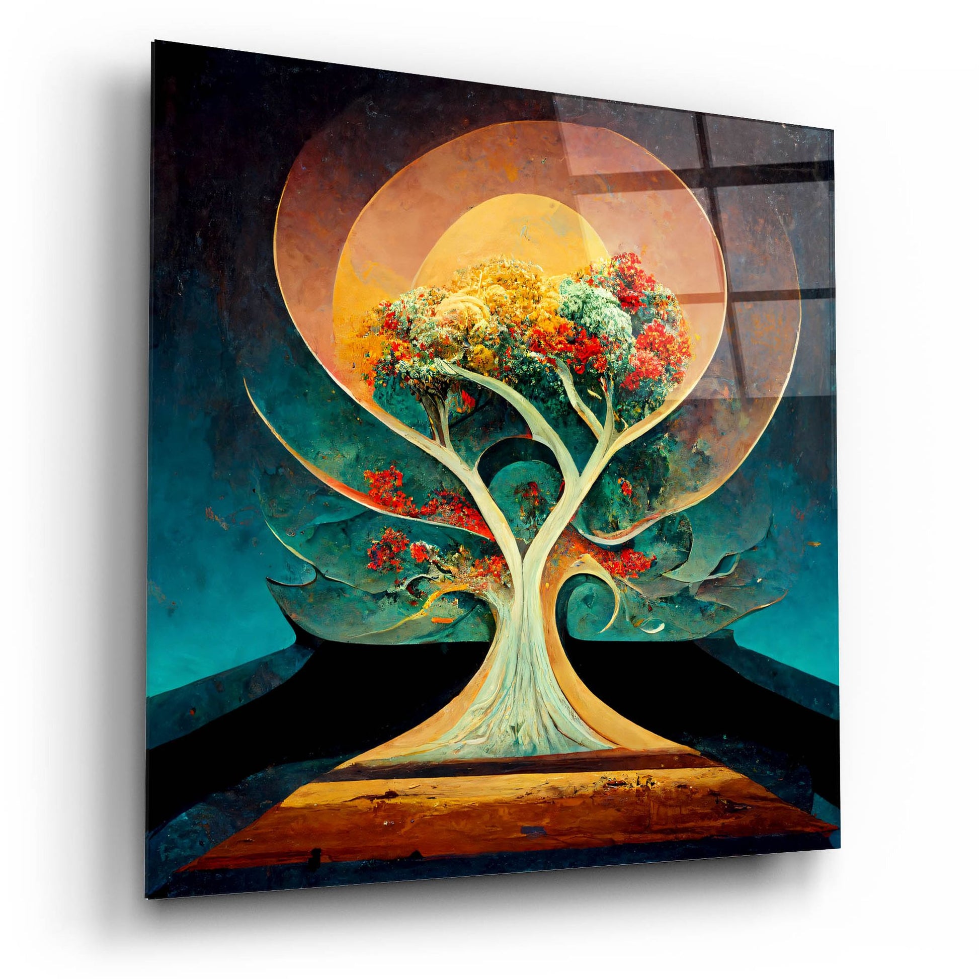 Epic Art 'Tree Of Life 1' by Ray Heere, Acrylic Glass Wall Art,12x12