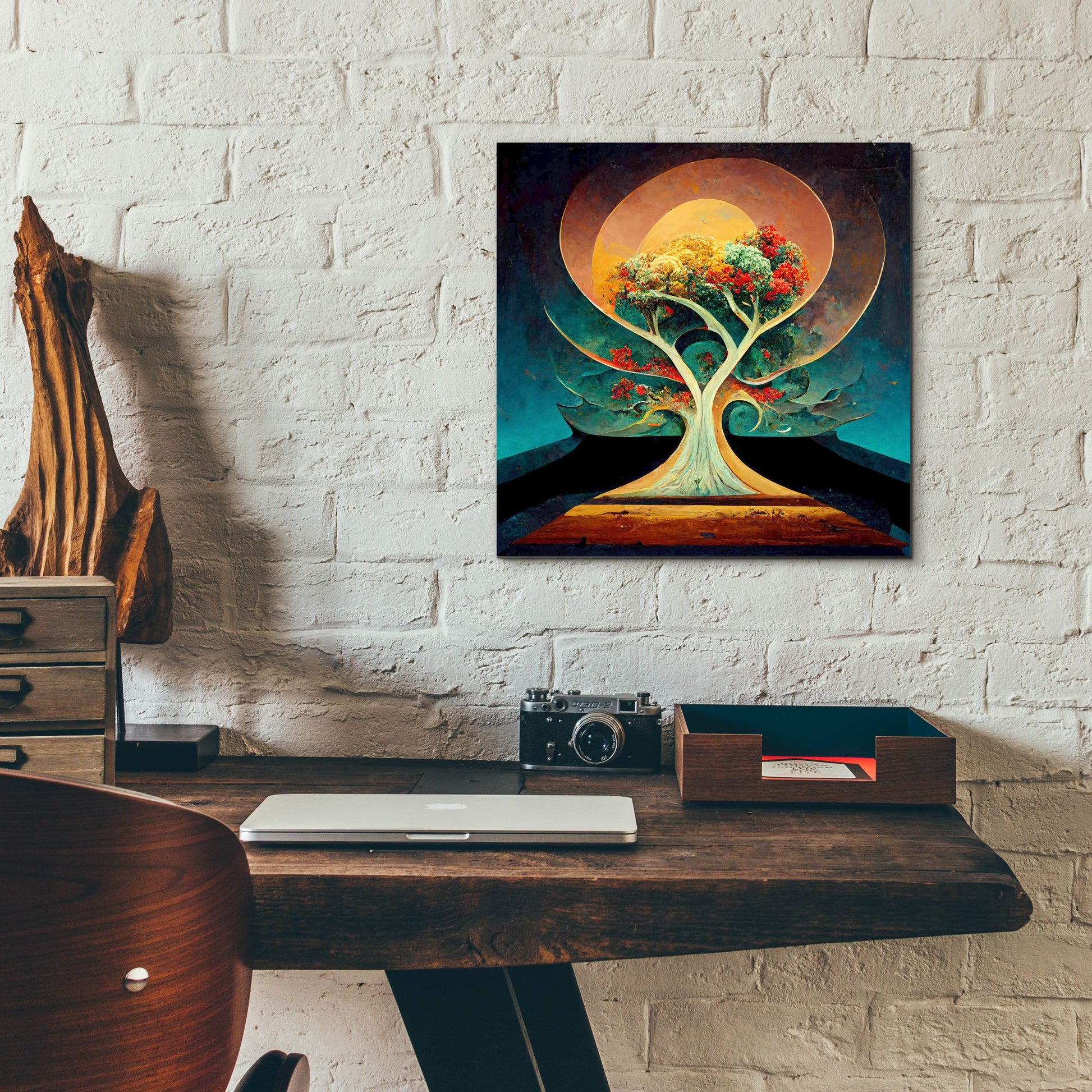 Epic Art 'Tree Of Life 1' by Ray Heere, Acrylic Glass Wall Art,12x12