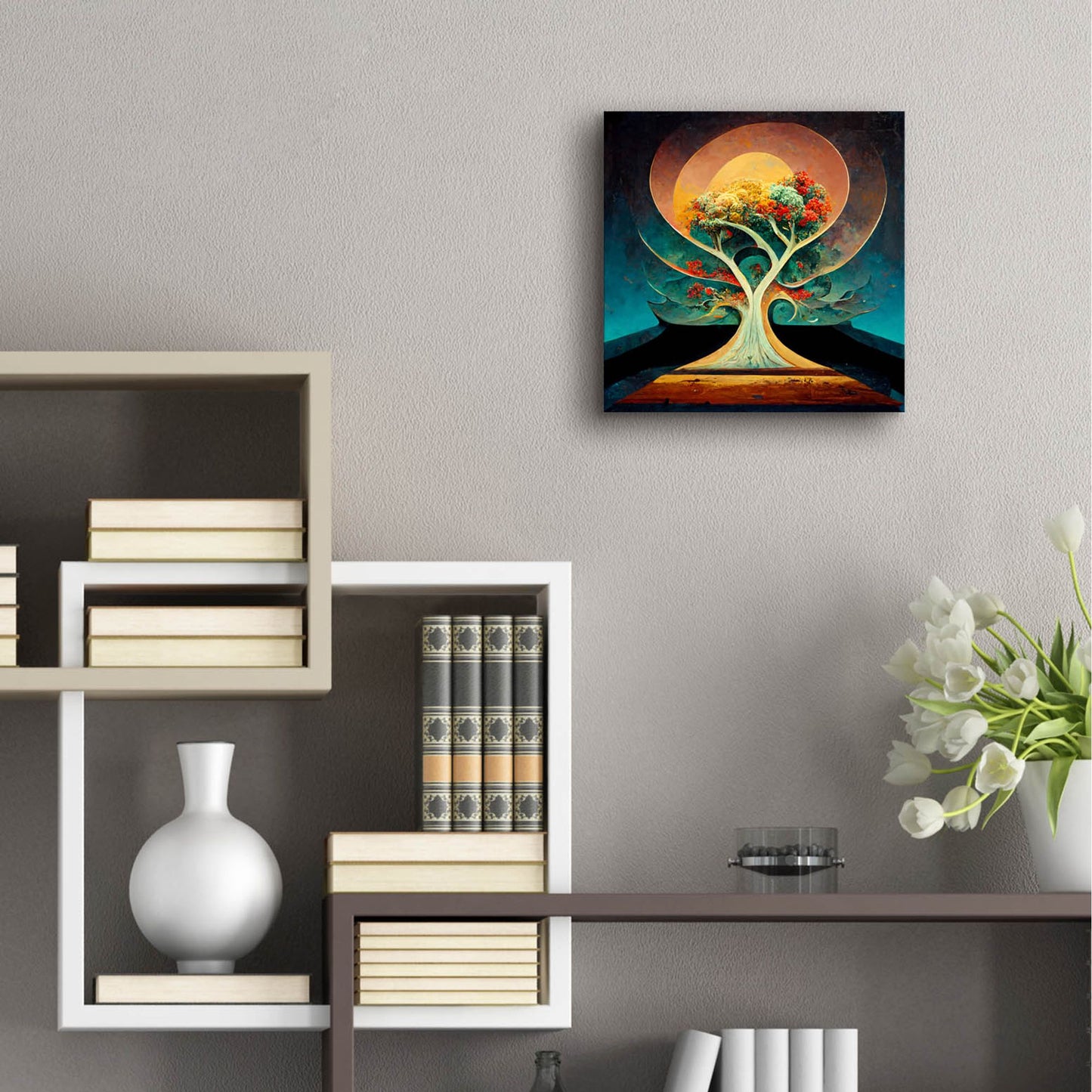 Epic Art 'Tree Of Life 1' by Ray Heere, Acrylic Glass Wall Art,12x12