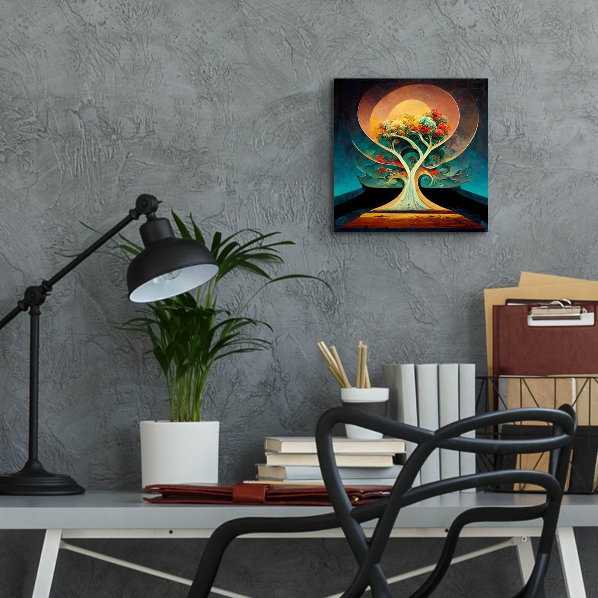 Epic Art 'Tree Of Life 1' by Ray Heere, Acrylic Glass Wall Art,12x12