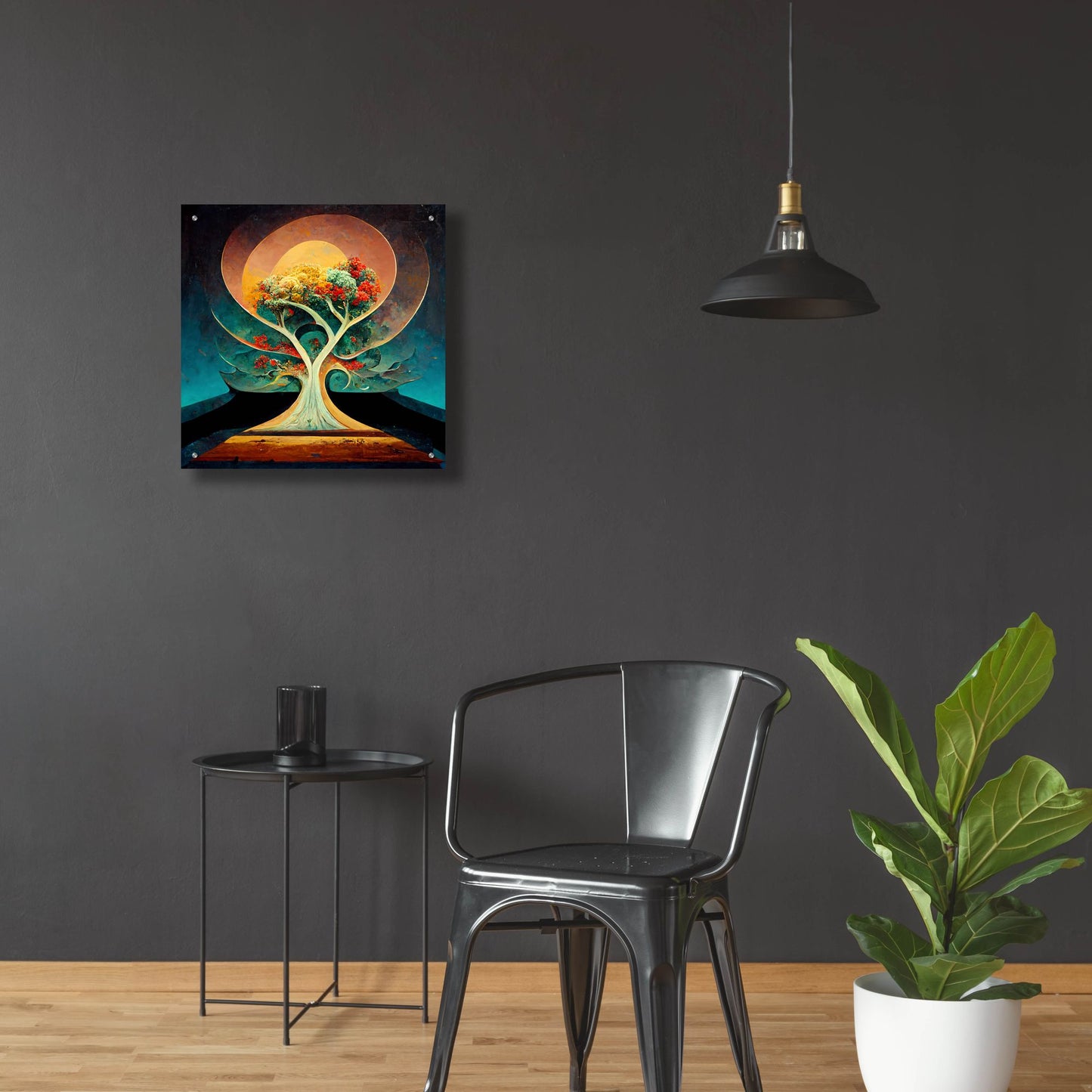 Epic Art 'Tree Of Life 1' by Ray Heere, Acrylic Glass Wall Art,24x24