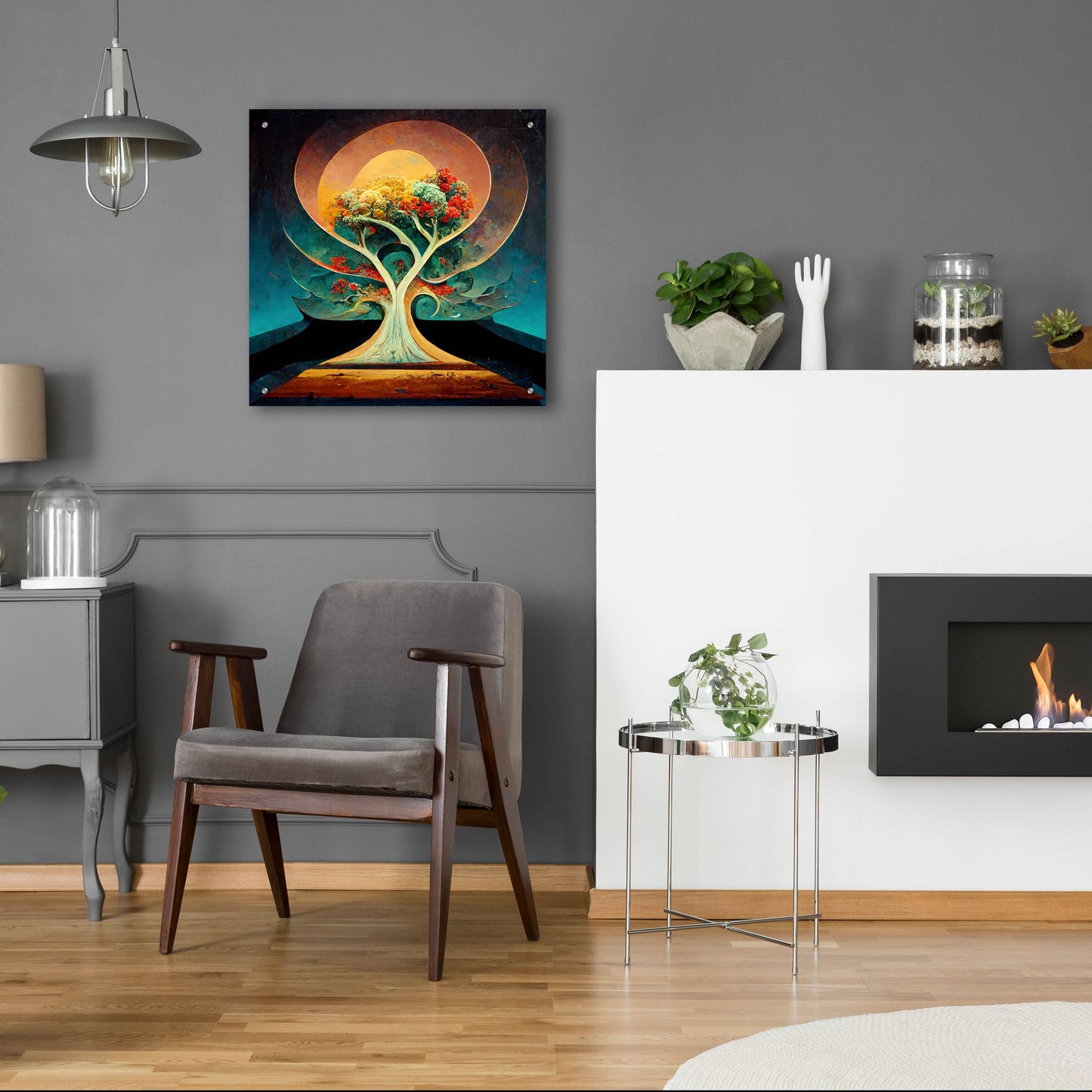 Epic Art 'Tree Of Life 1' by Ray Heere, Acrylic Glass Wall Art,24x24