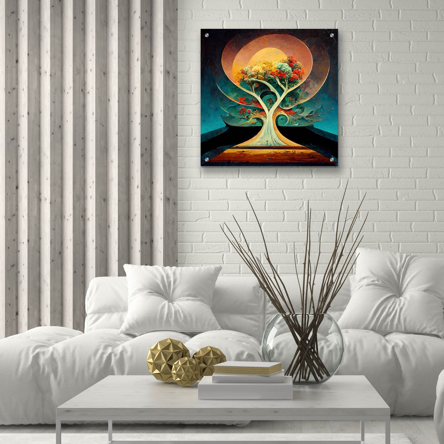 Epic Art 'Tree Of Life 1' by Ray Heere, Acrylic Glass Wall Art,24x24