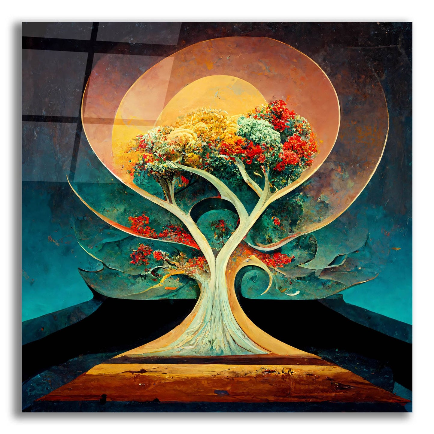 Epic Art 'Tree Of Life 1' by Ray Heere, Acrylic Glass Wall Art