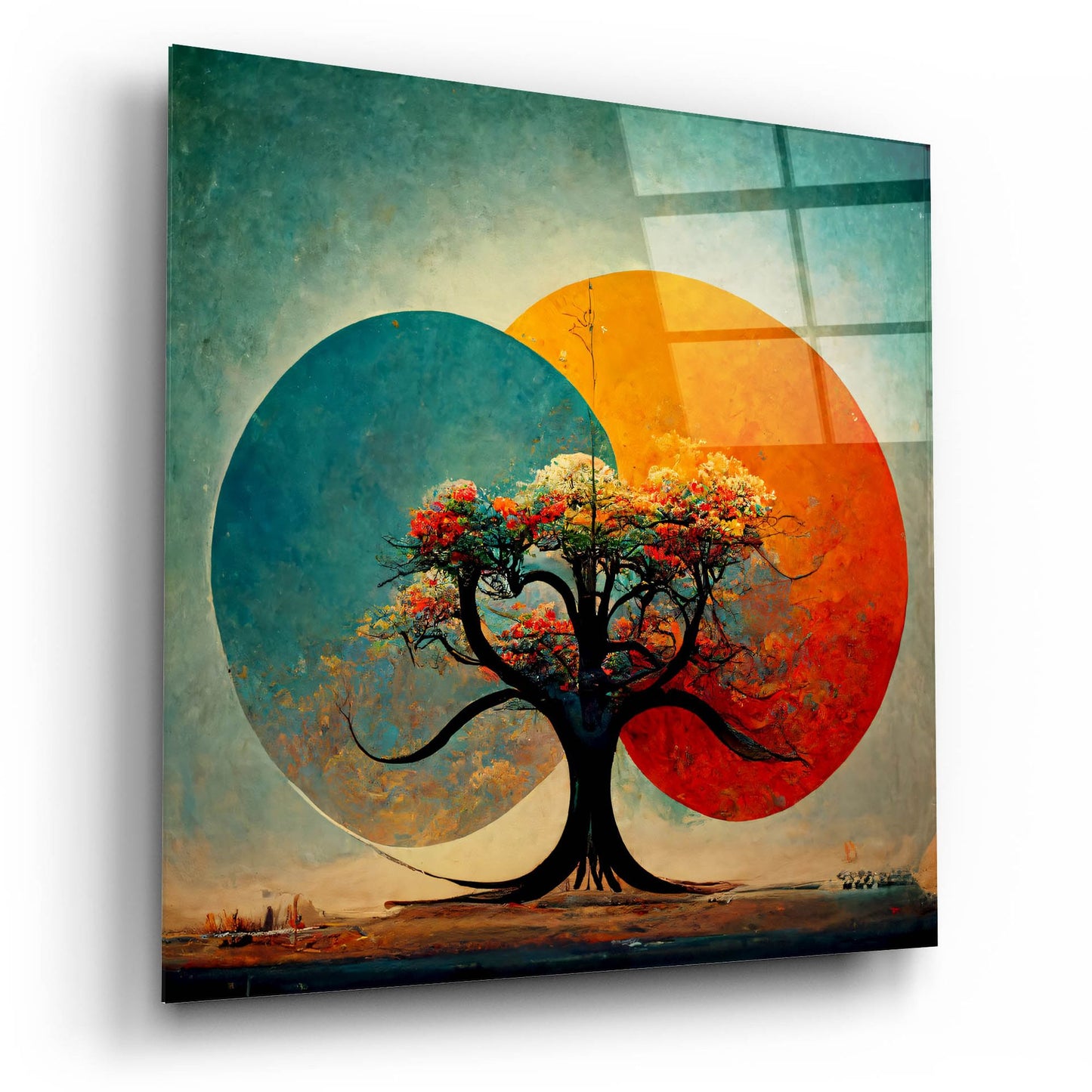 Epic Art 'Tree Of Life 2' by Ray Heere, Acrylic Glass Wall Art,12x12