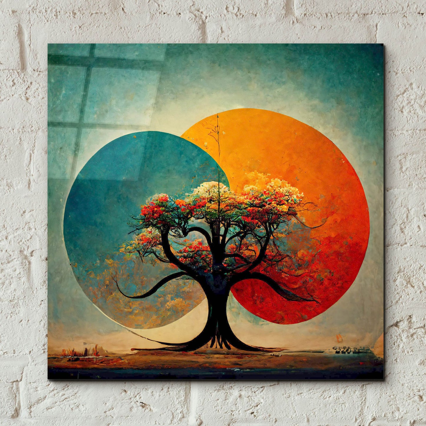 Epic Art 'Tree Of Life 2' by Ray Heere, Acrylic Glass Wall Art,12x12