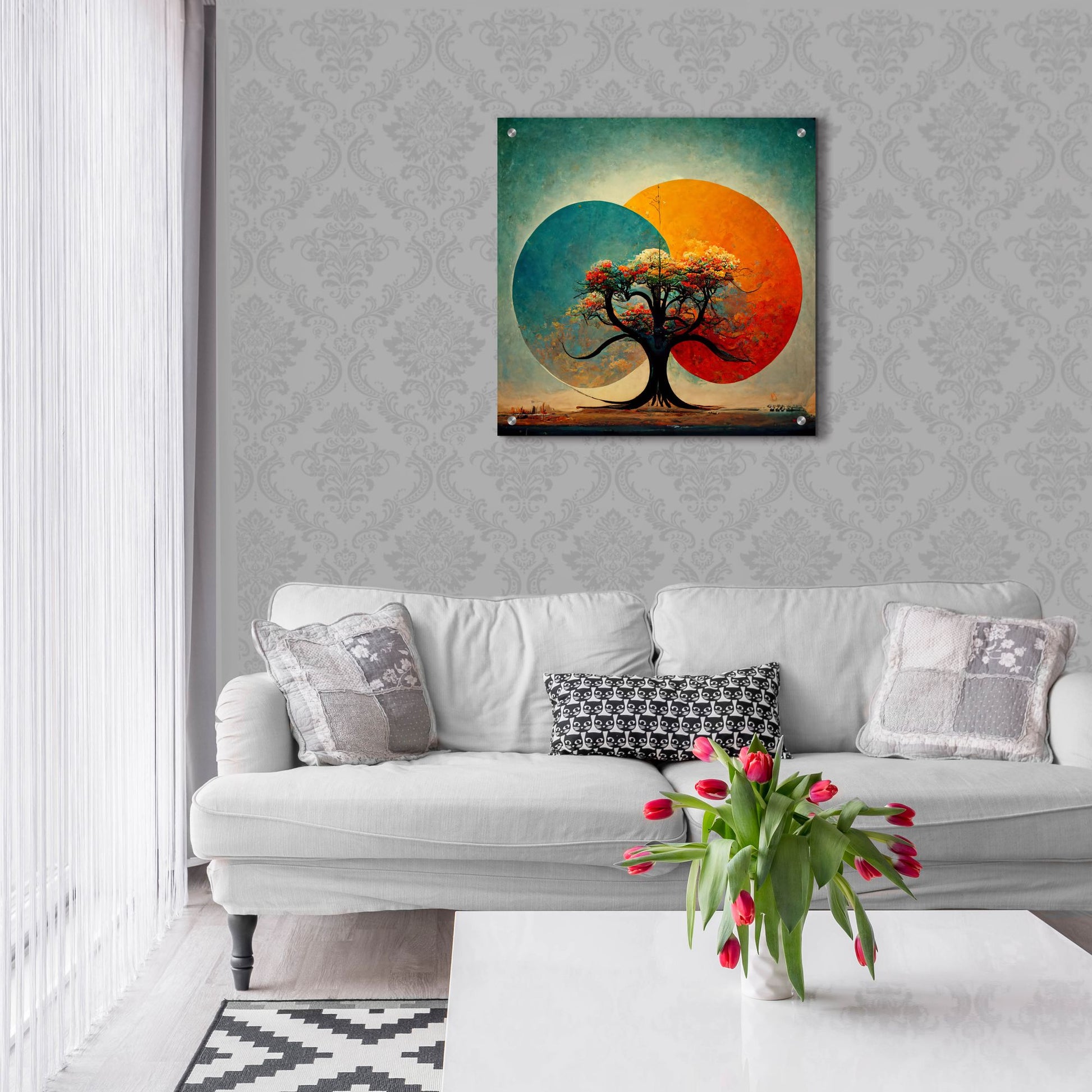 Epic Art 'Tree Of Life 2' by Ray Heere, Acrylic Glass Wall Art,24x24