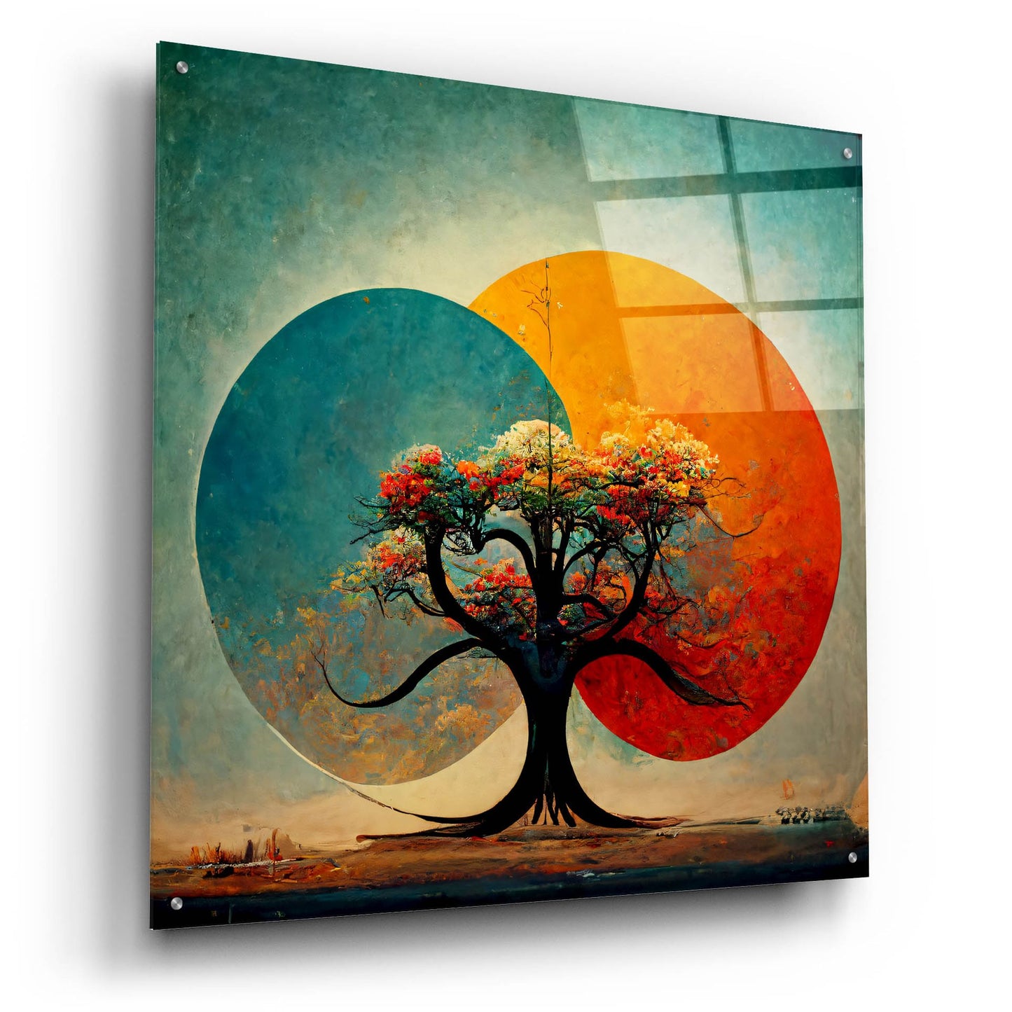 Epic Art 'Tree Of Life 2' by Ray Heere, Acrylic Glass Wall Art,36x36