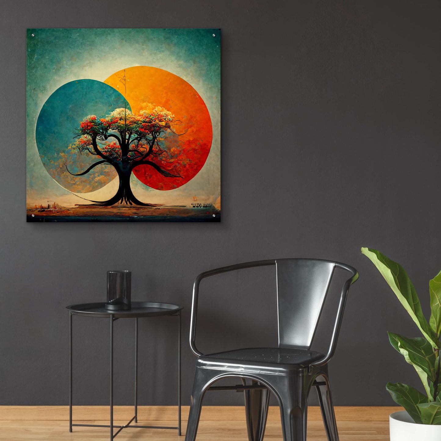 Epic Art 'Tree Of Life 2' by Ray Heere, Acrylic Glass Wall Art,36x36