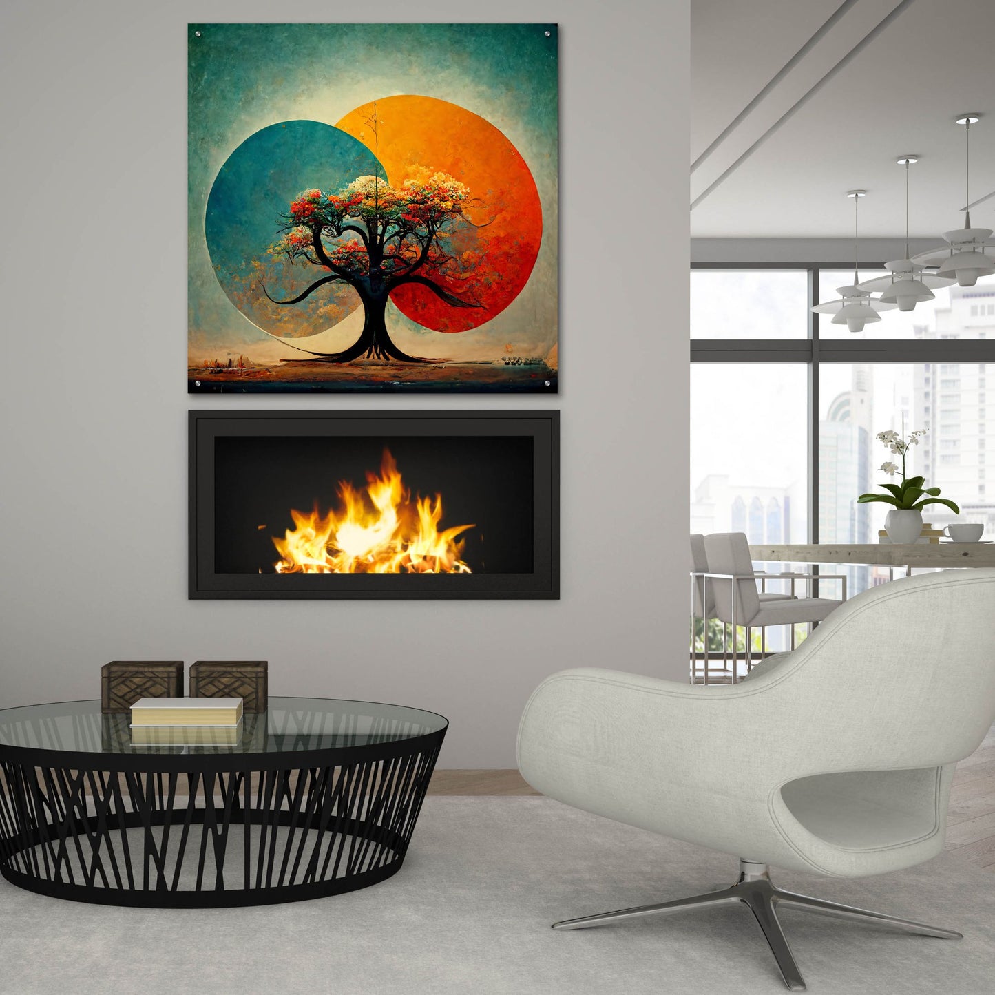 Epic Art 'Tree Of Life 2' by Ray Heere, Acrylic Glass Wall Art,36x36