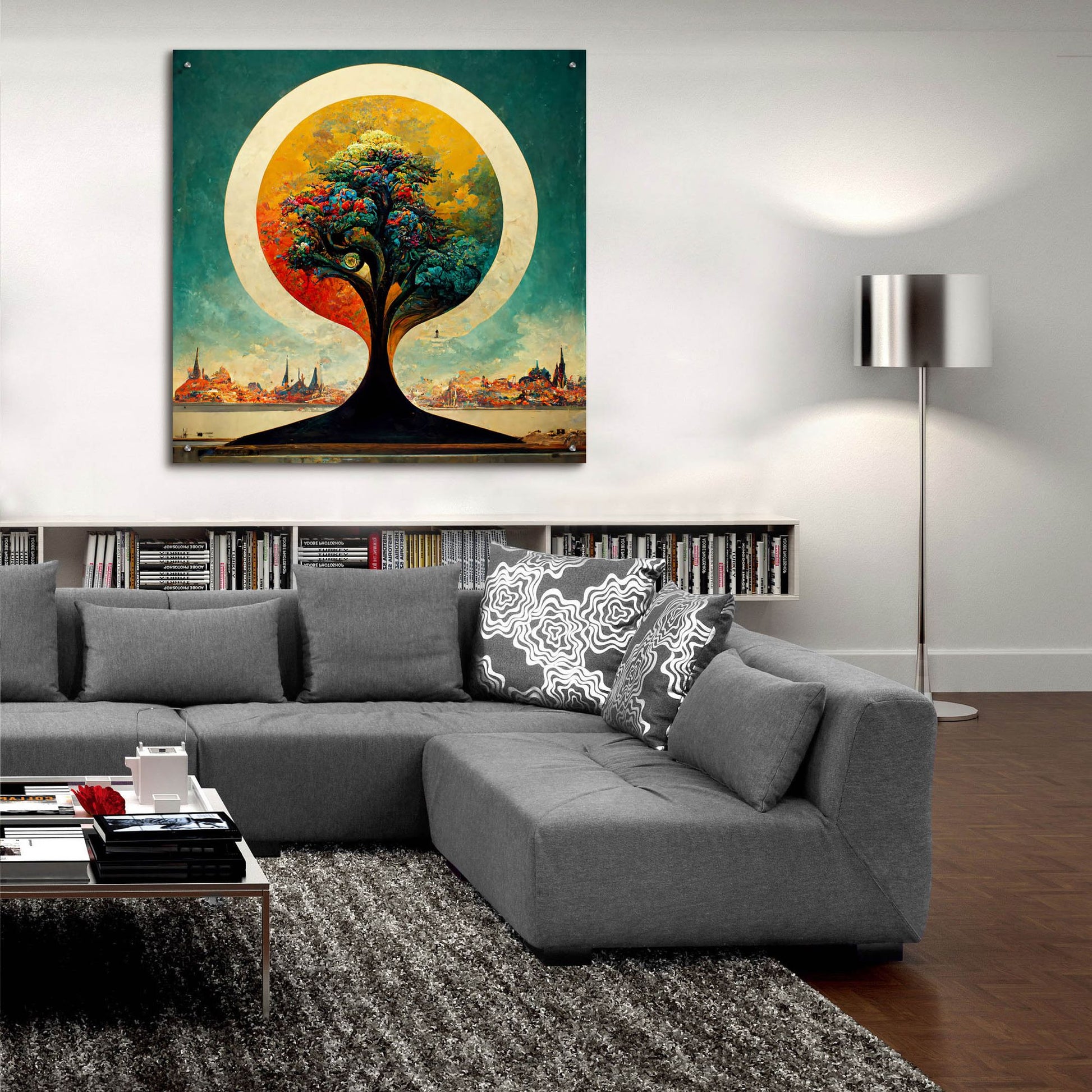 Epic Art 'Tree Of Life 3' by Ray Heere, Acrylic Glass Wall Art,36x36