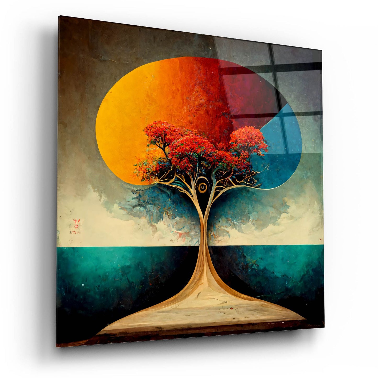 Epic Art 'Tree Of Life 4' by Ray Heere, Acrylic Glass Wall Art,12x12