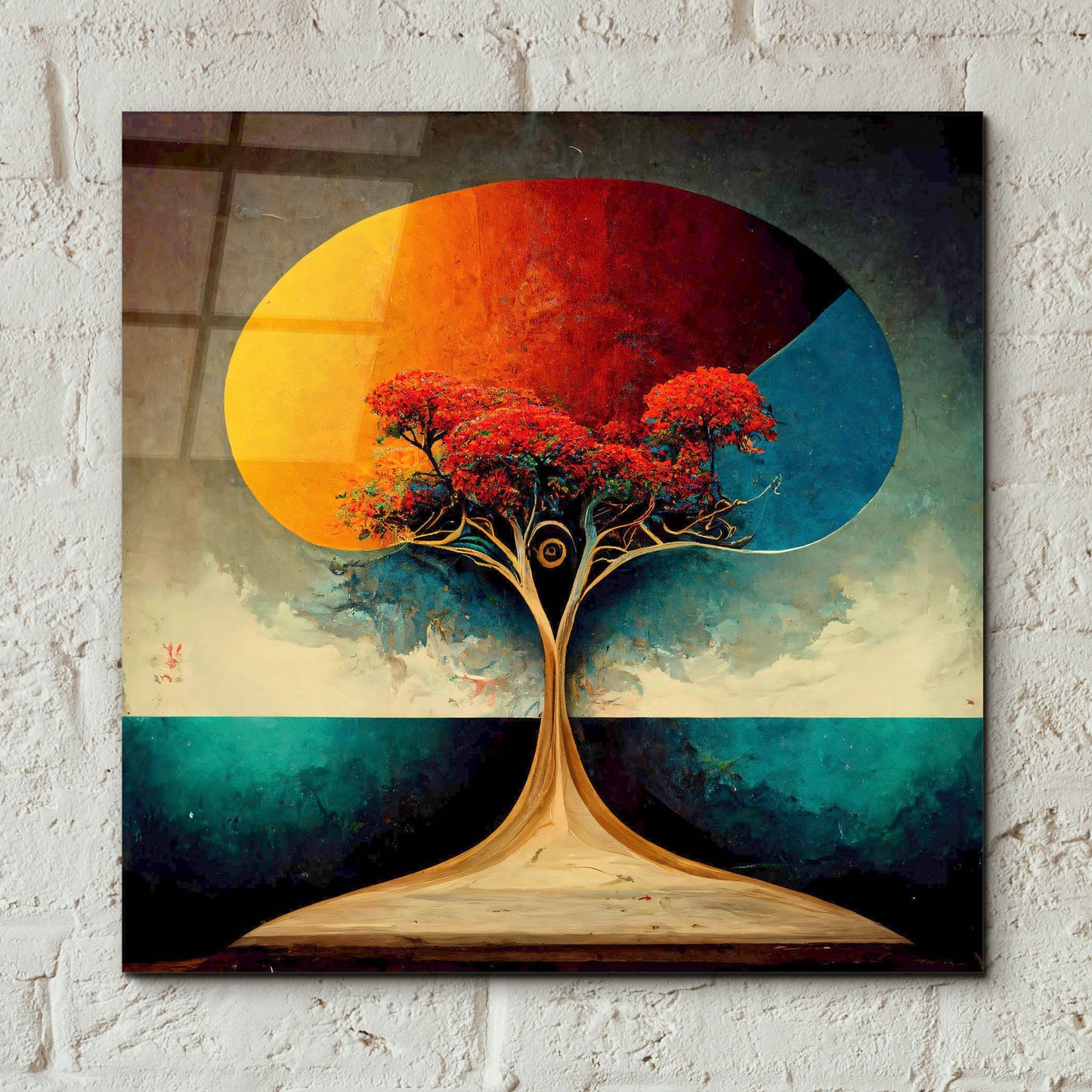 Epic Art 'Tree Of Life 4' by Ray Heere, Acrylic Glass Wall Art,12x12