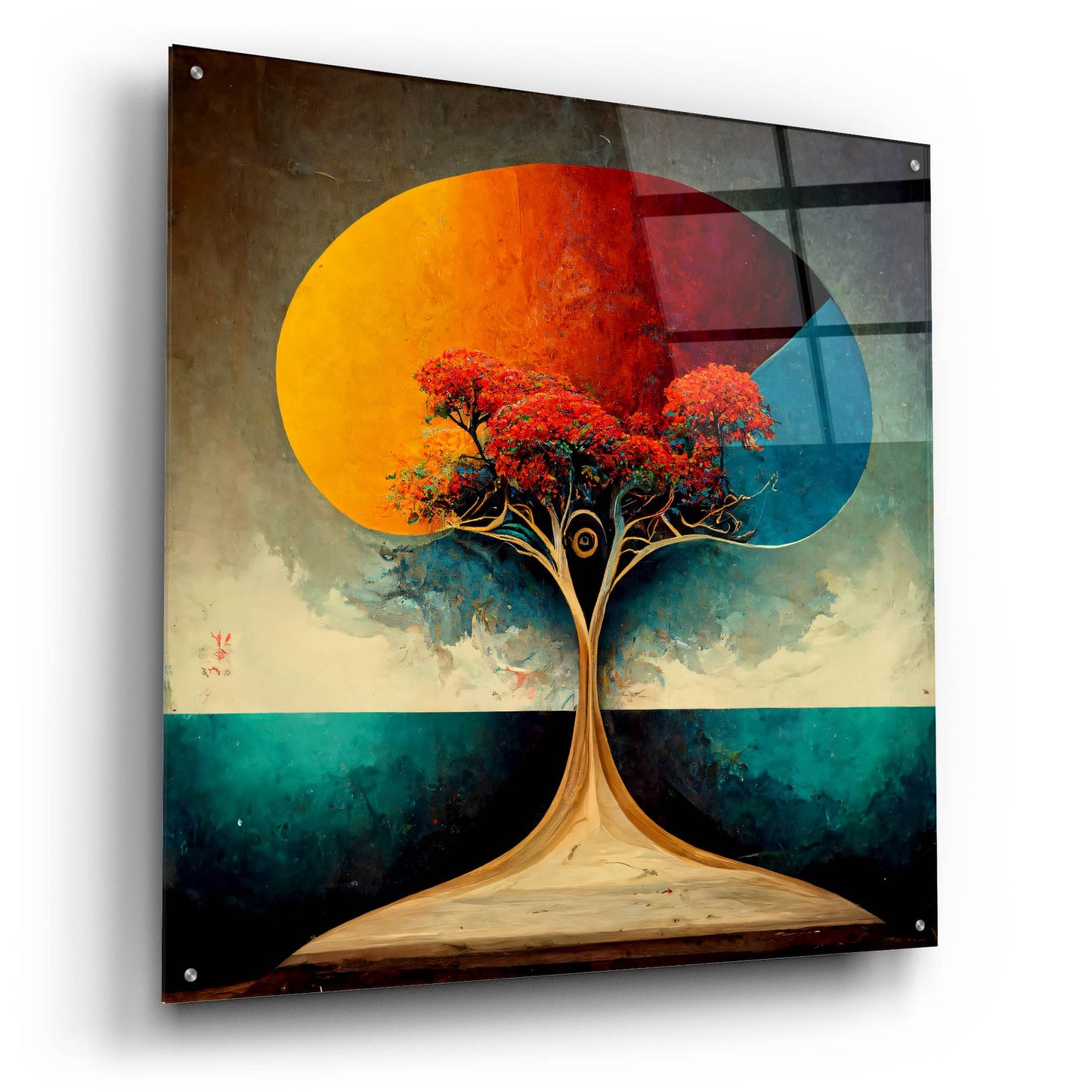 Epic Art 'Tree Of Life 4' by Ray Heere, Acrylic Glass Wall Art,36x36