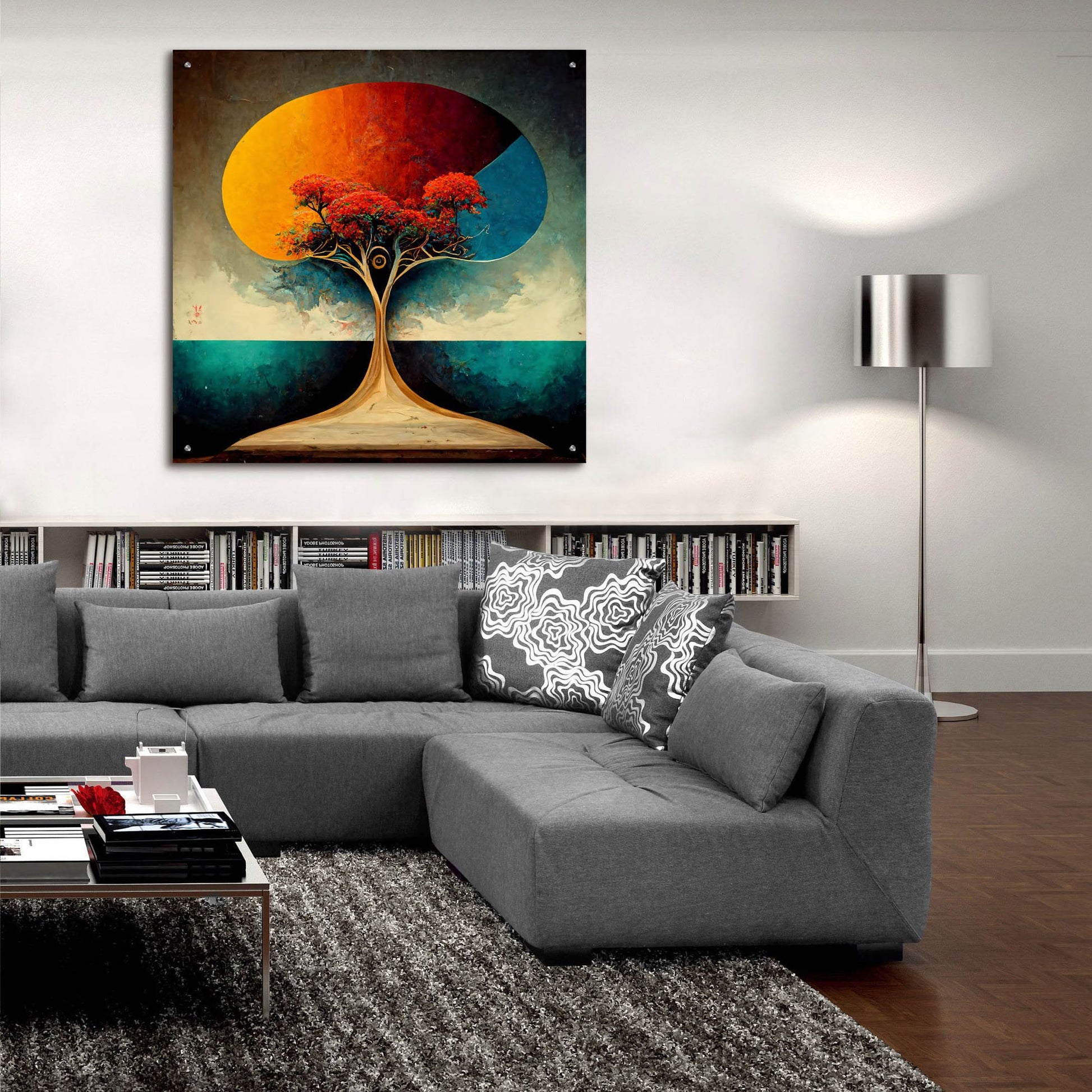 Epic Art 'Tree Of Life 4' by Ray Heere, Acrylic Glass Wall Art,36x36