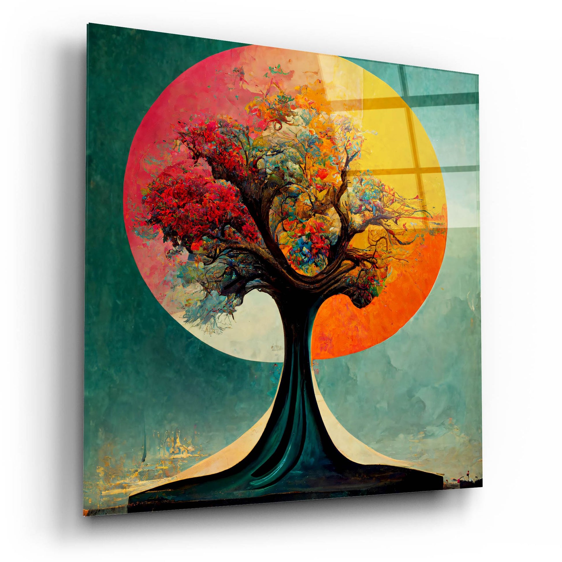 Epic Art 'Tree Of Life 5' by Ray Heere, Acrylic Glass Wall Art,12x12