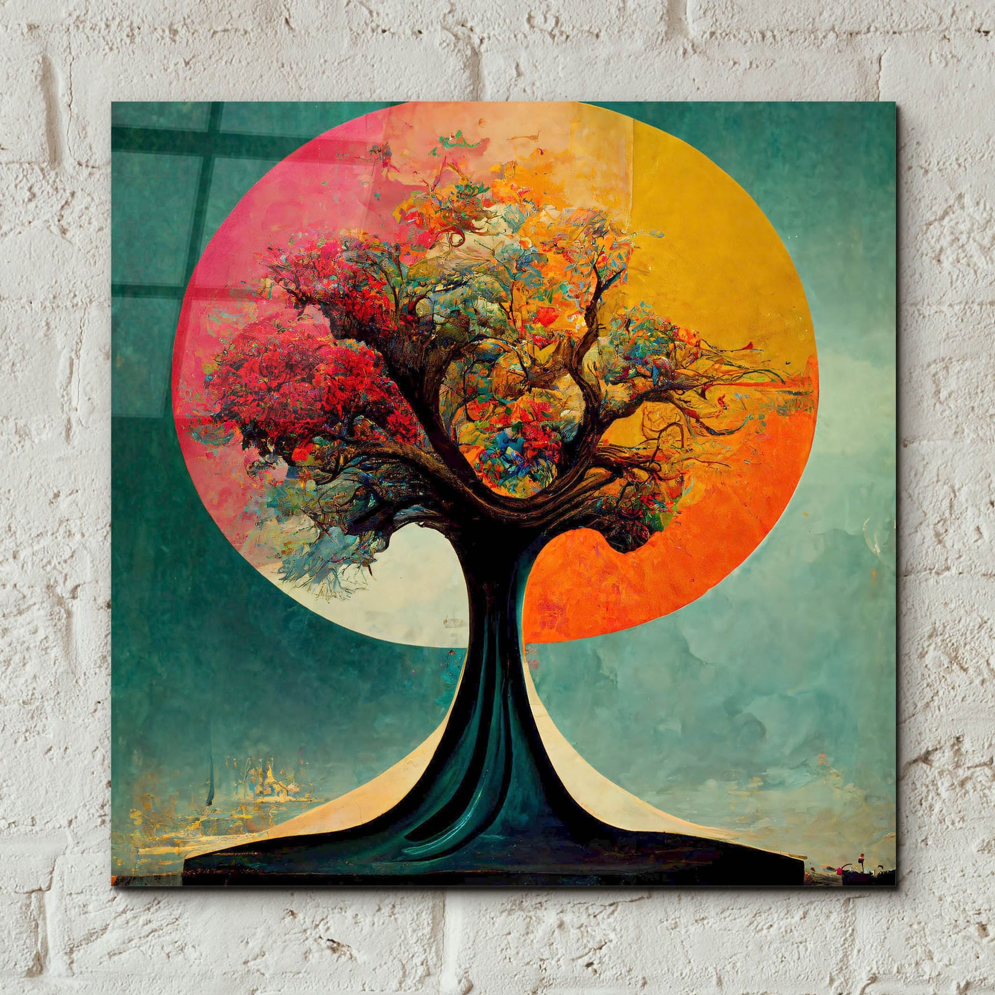 Epic Art 'Tree Of Life 5' by Ray Heere, Acrylic Glass Wall Art,12x12