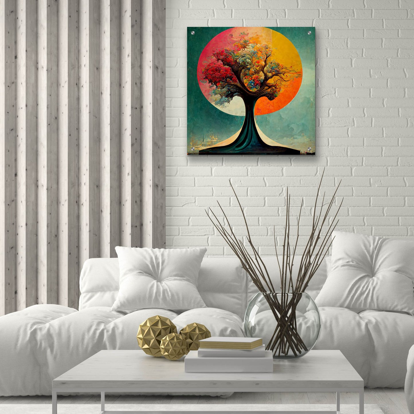 Epic Art 'Tree Of Life 5' by Ray Heere, Acrylic Glass Wall Art,24x24