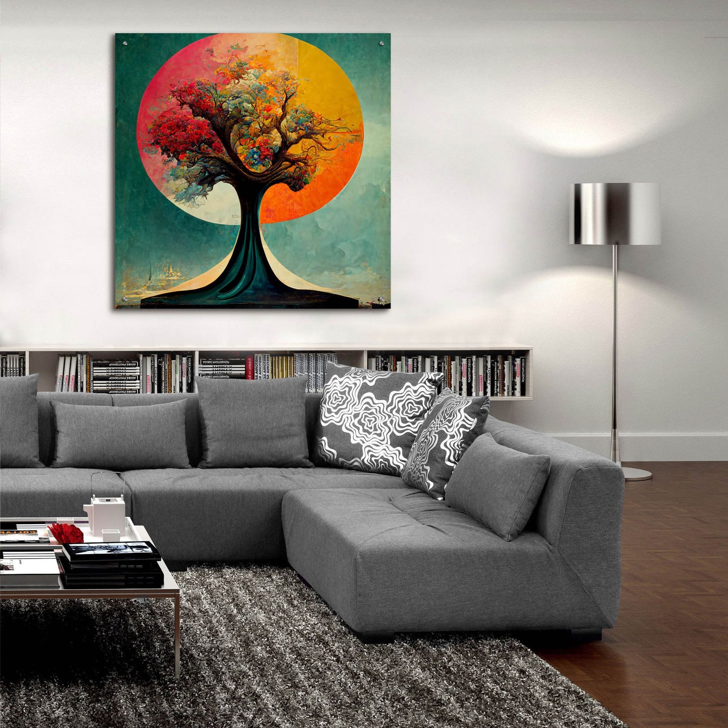 Epic Art 'Tree Of Life 5' by Ray Heere, Acrylic Glass Wall Art,36x36