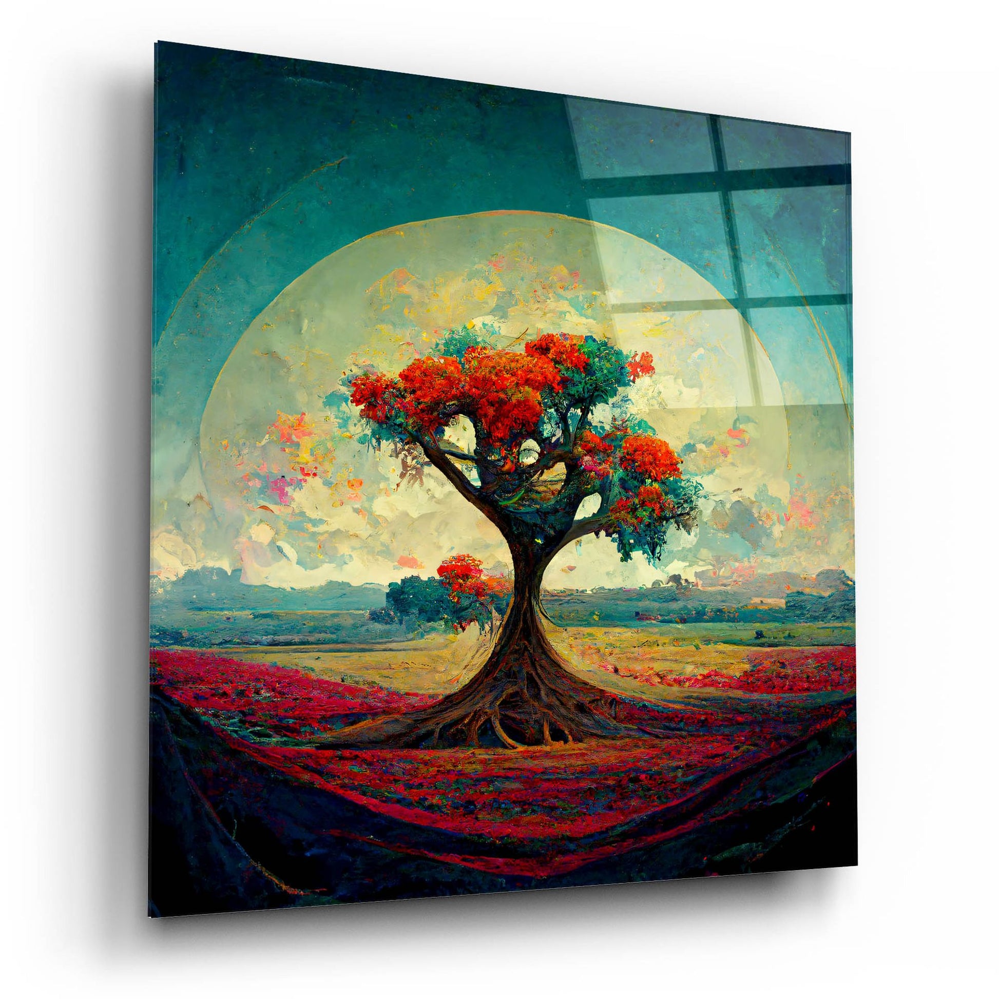 Epic Art 'Tree Of Life 6' by Ray Heere, Acrylic Glass Wall Art,12x12