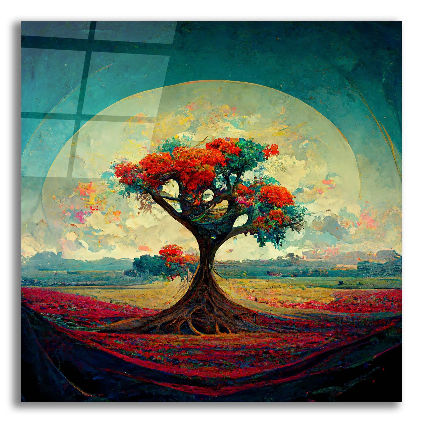 Epic Art 'Tree Of Life 6' by Ray Heere, Acrylic Glass Wall Art,12x12