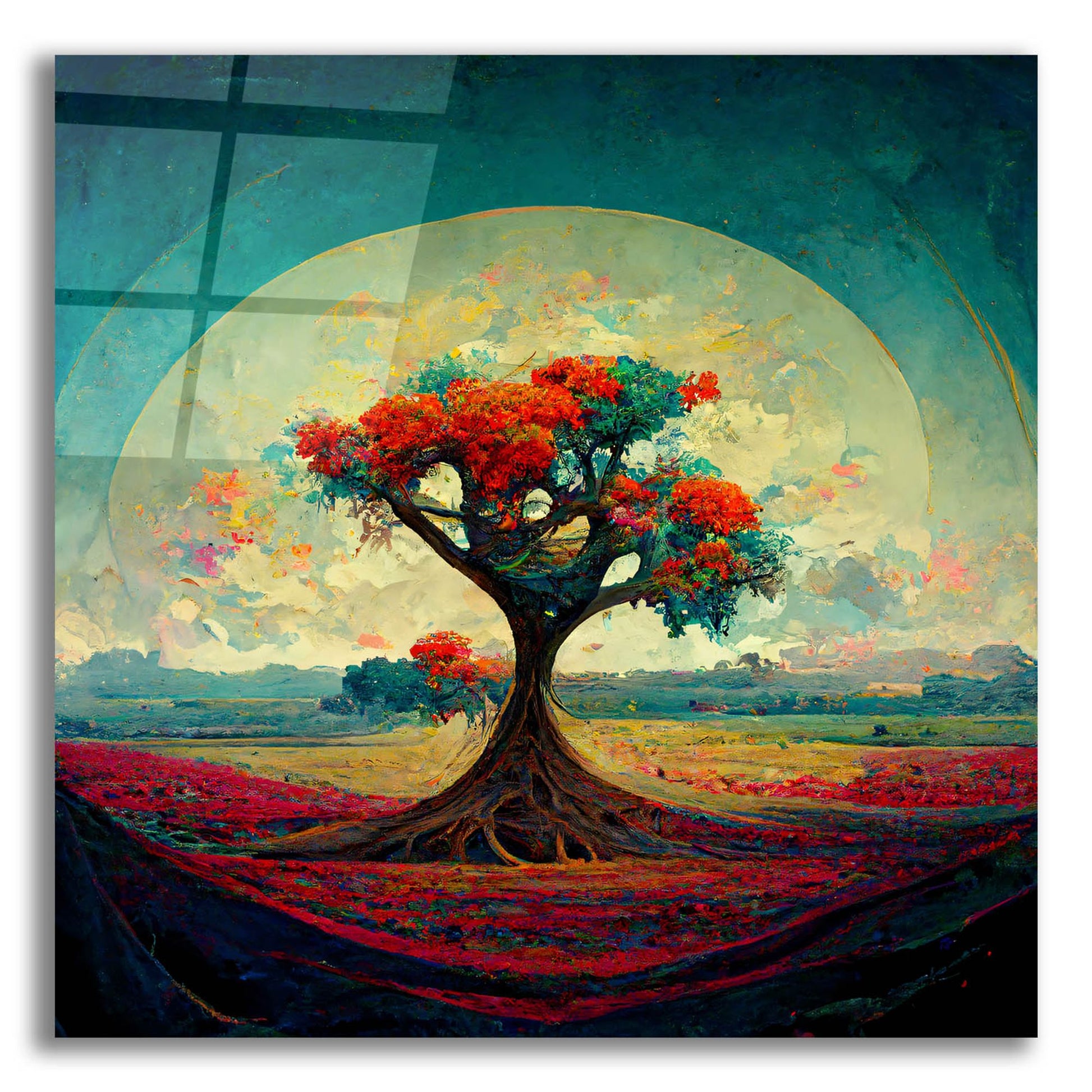 Epic Art 'Tree Of Life 6' by Ray Heere, Acrylic Glass Wall Art,12x12