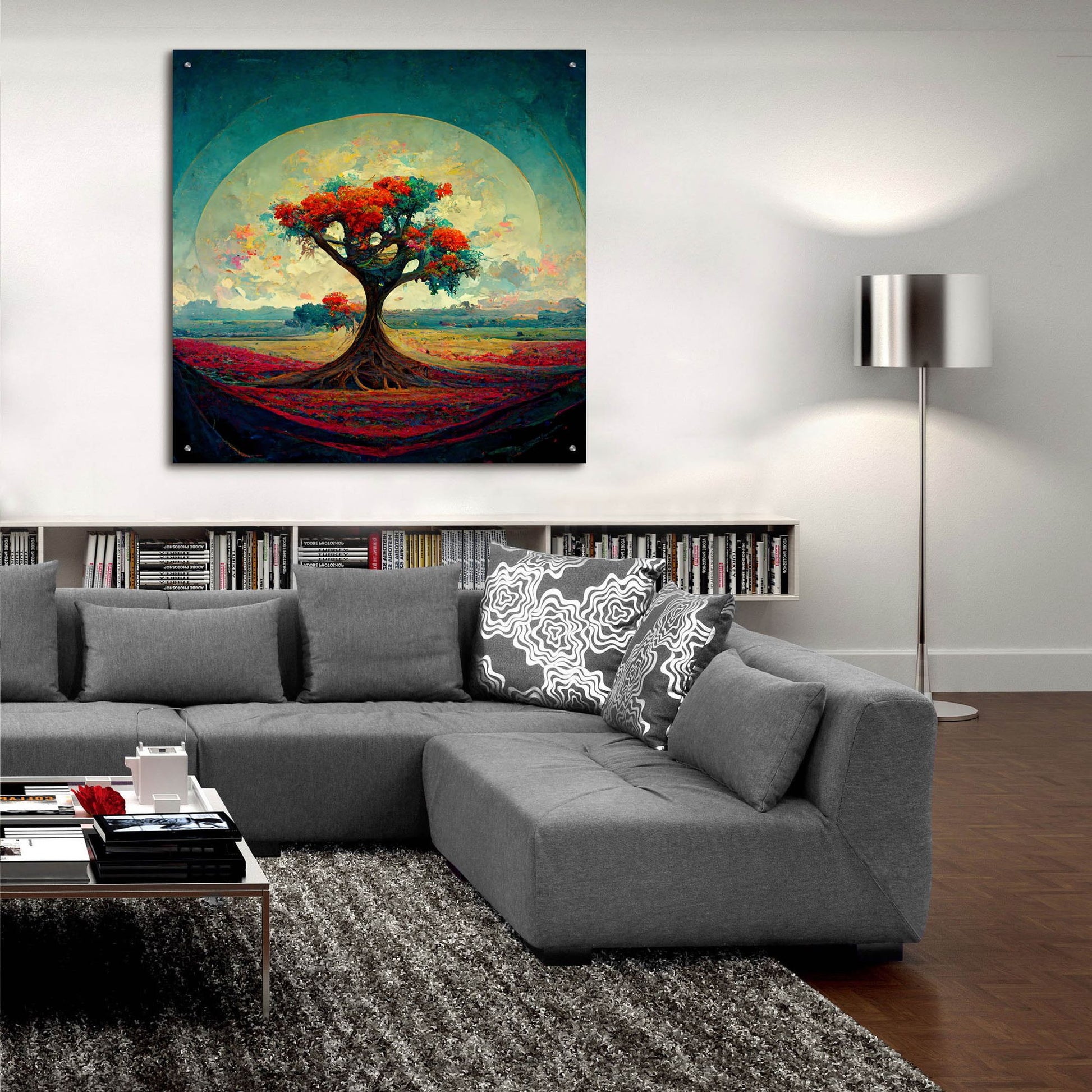 Epic Art 'Tree Of Life 6' by Ray Heere, Acrylic Glass Wall Art,36x36