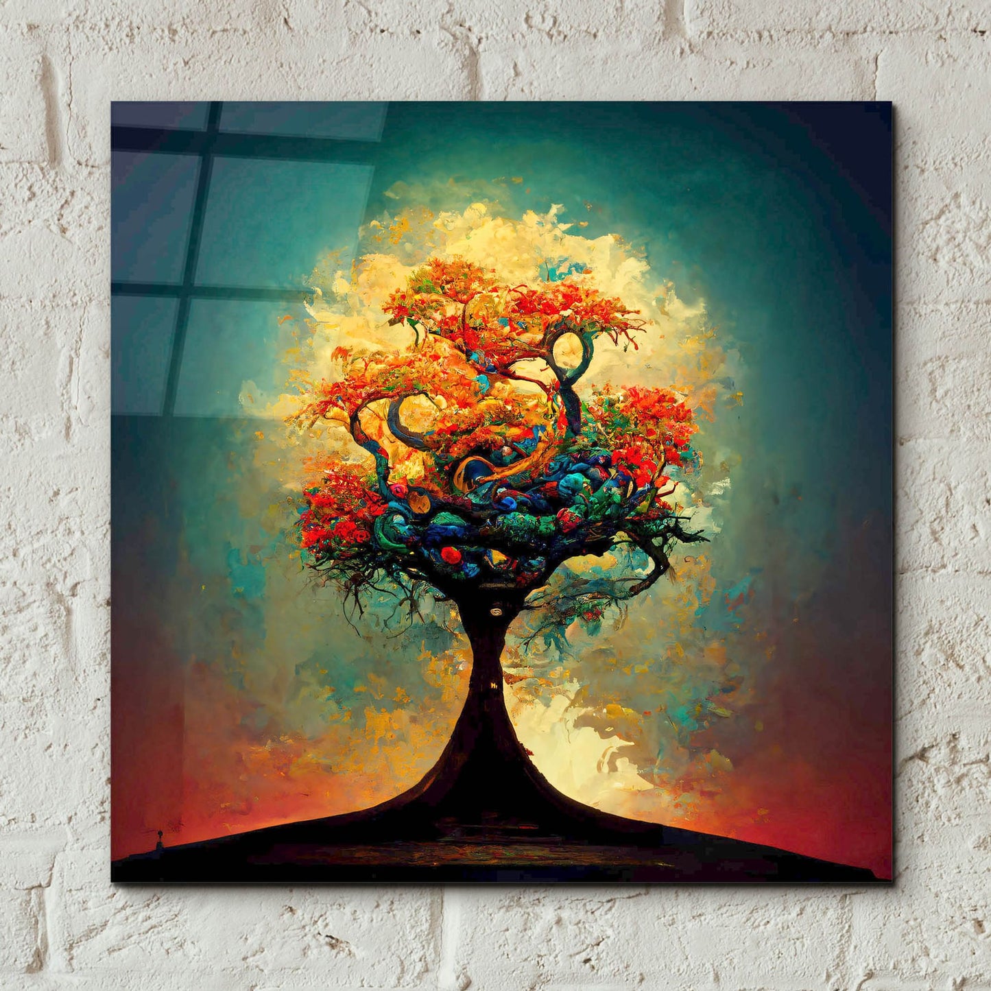 Epic Art 'Tree Of Life 7' by Ray Heere, Acrylic Glass Wall Art,12x12