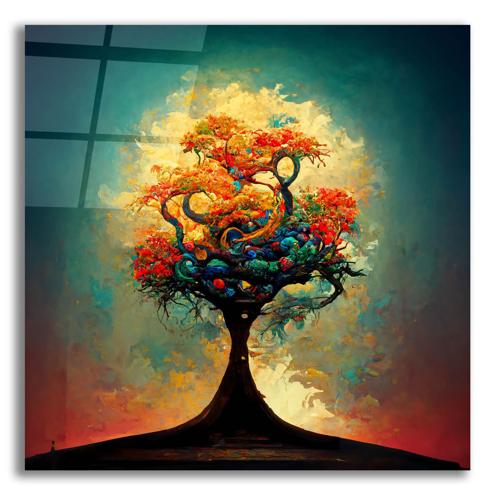 Epic Art 'Tree Of Life 7' by Ray Heere, Acrylic Glass Wall Art,12x12