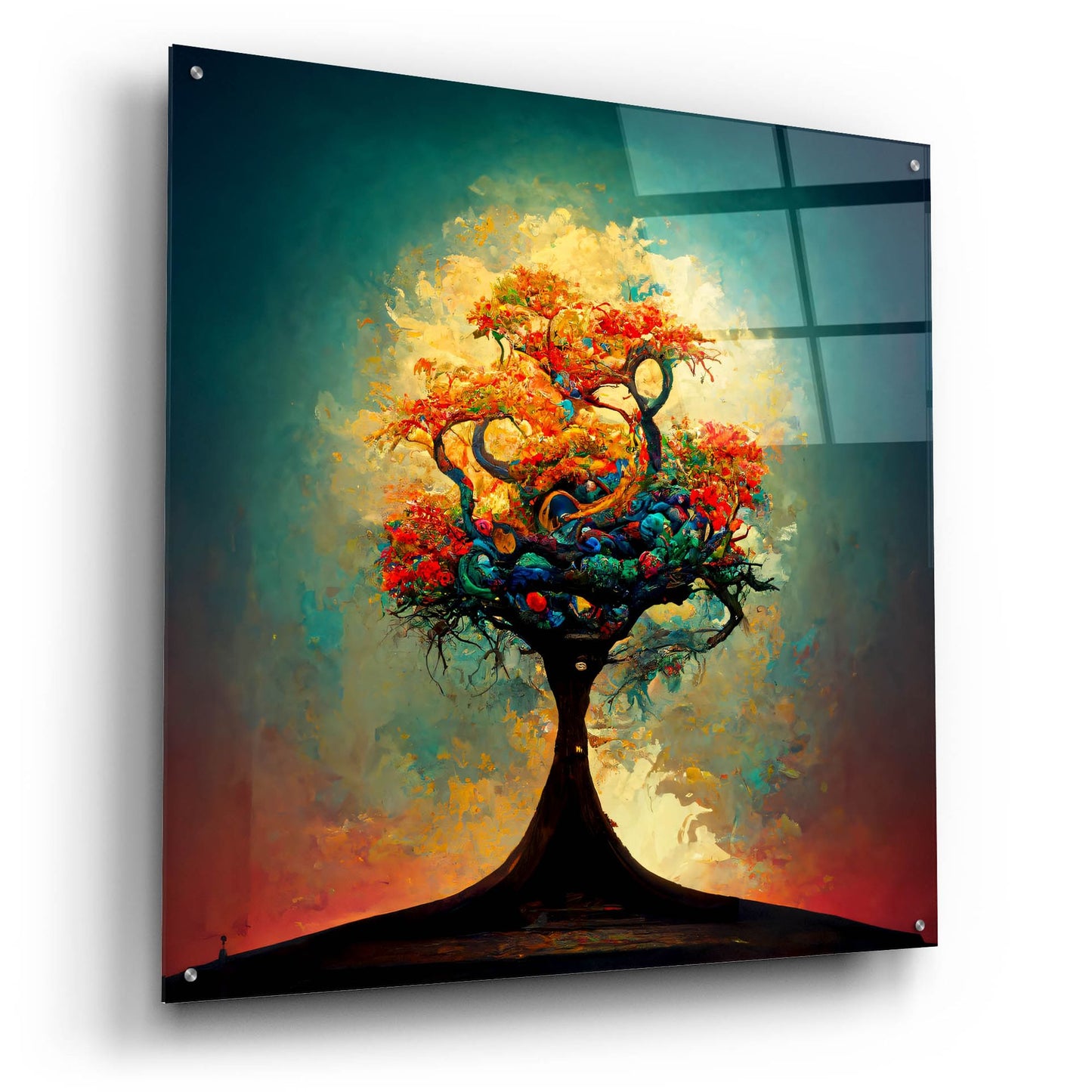 Epic Art 'Tree Of Life 7' by Ray Heere, Acrylic Glass Wall Art,36x36