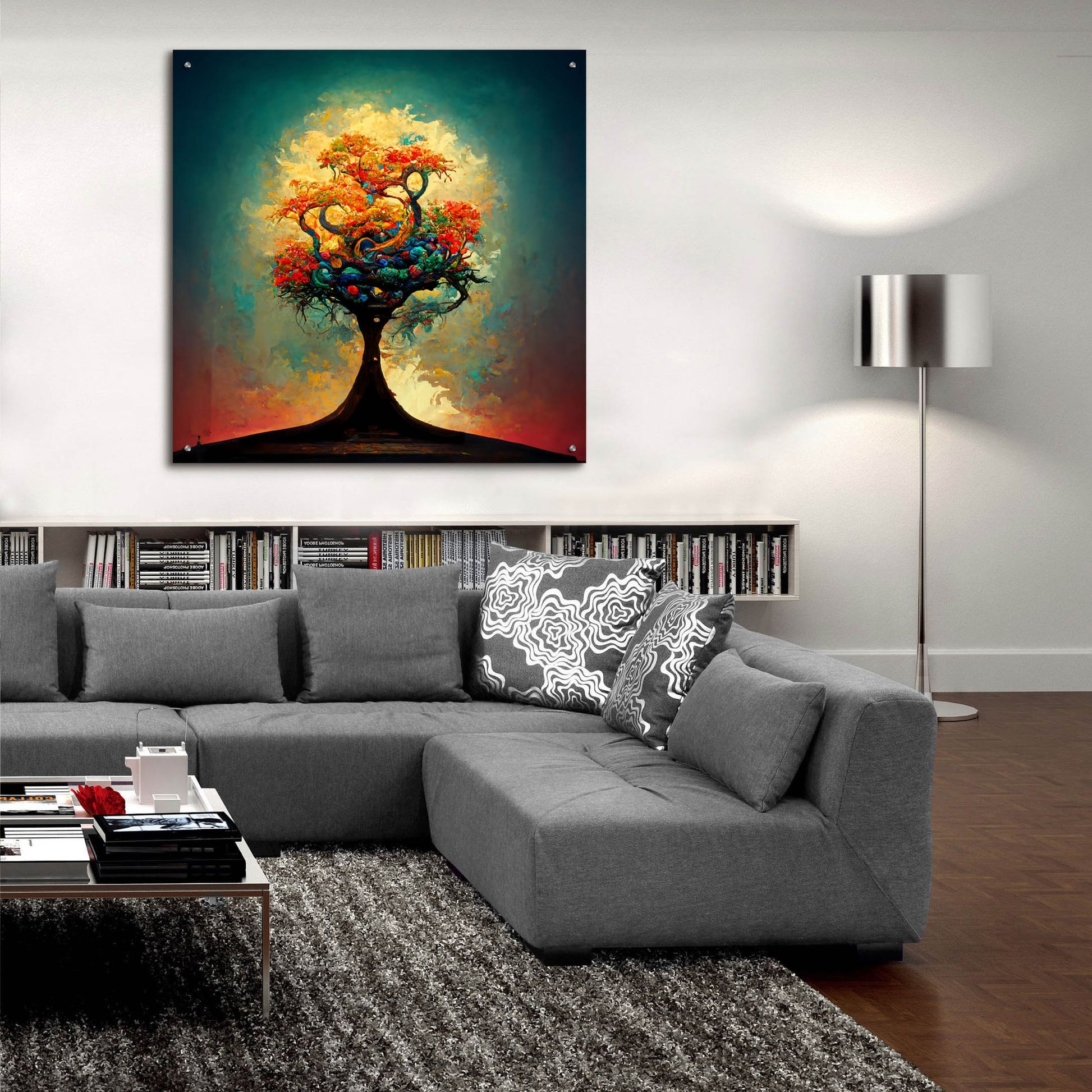 Epic Art 'Tree Of Life 7' by Ray Heere, Acrylic Glass Wall Art,36x36