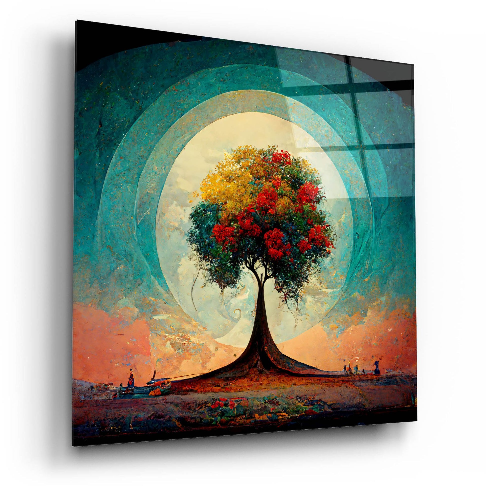 Epic Art 'Tree Of Life 8' by Ray Heere, Acrylic Glass Wall Art,12x12