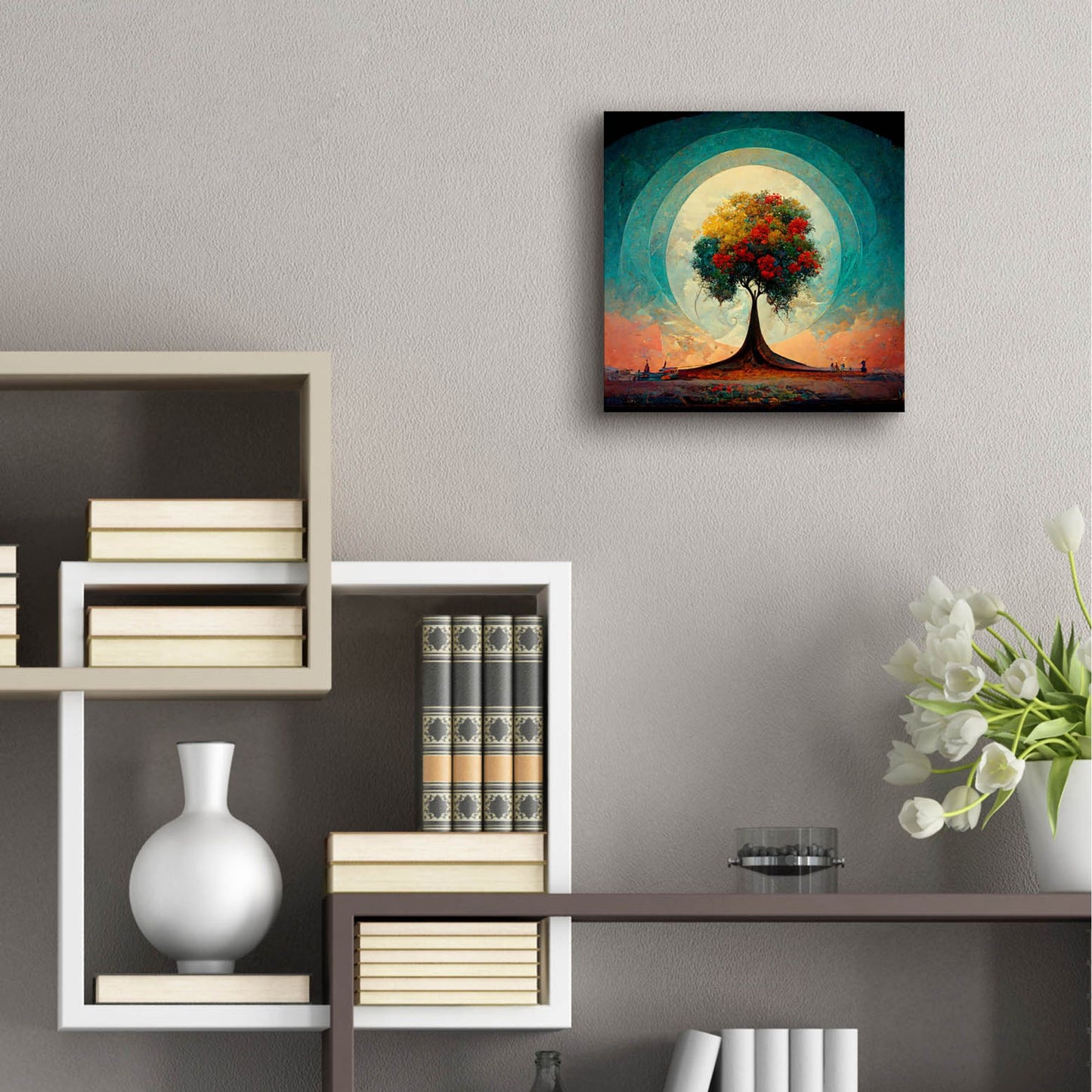 Epic Art 'Tree Of Life 8' by Ray Heere, Acrylic Glass Wall Art,12x12