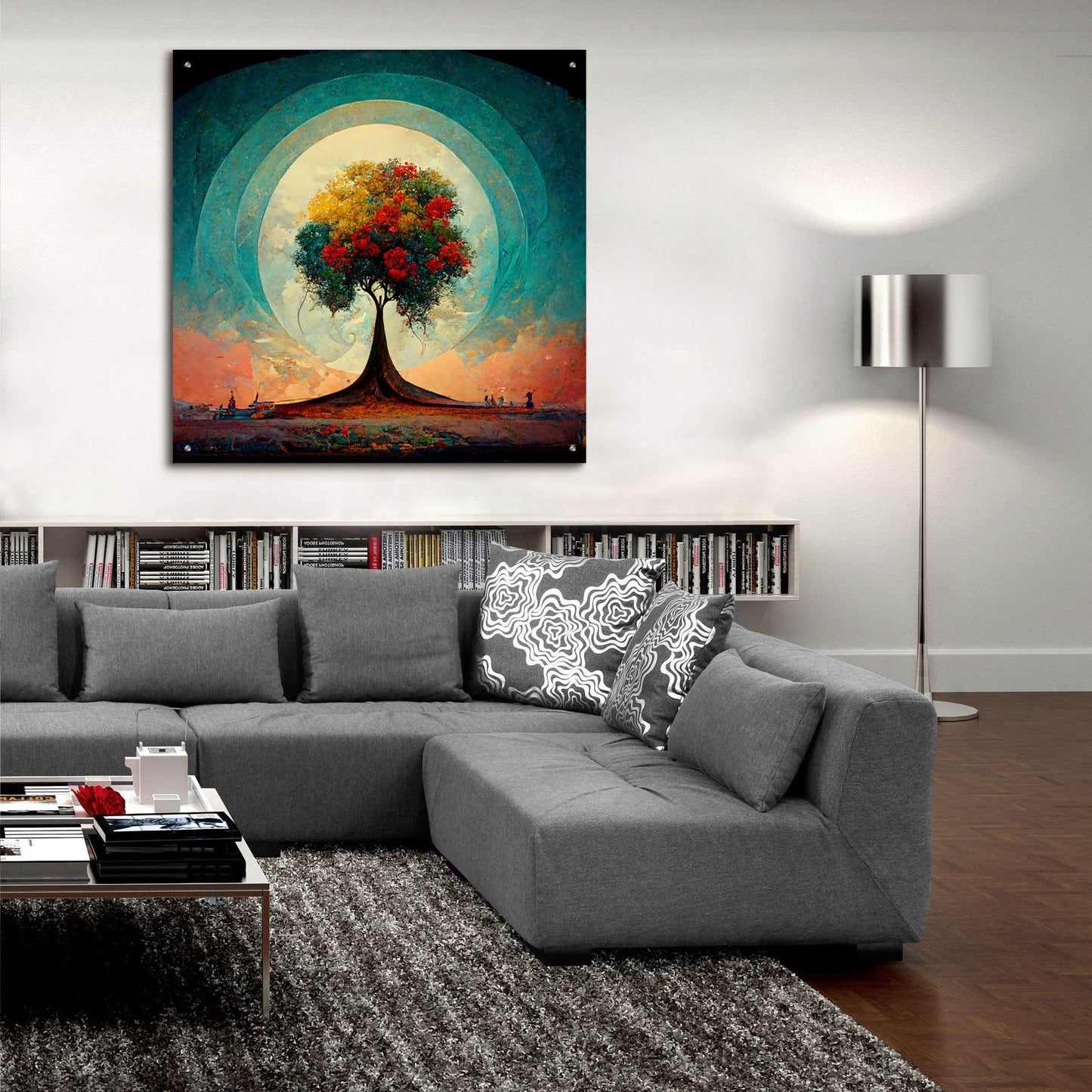 Epic Art 'Tree Of Life 8' by Ray Heere, Acrylic Glass Wall Art,36x36