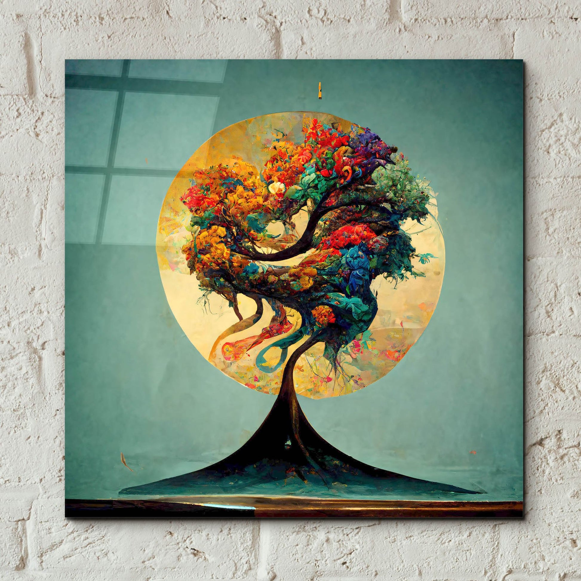 Epic Art 'Tree Of Life 10' by Ray Heere, Acrylic Glass Wall Art,12x12