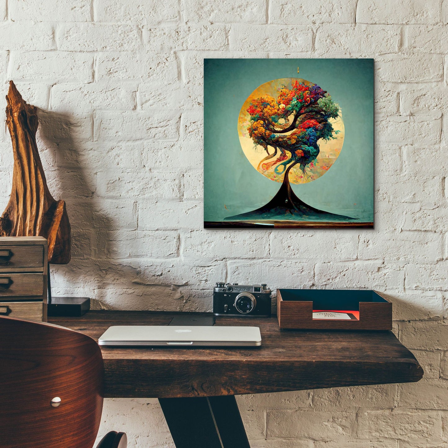 Epic Art 'Tree Of Life 10' by Ray Heere, Acrylic Glass Wall Art,12x12