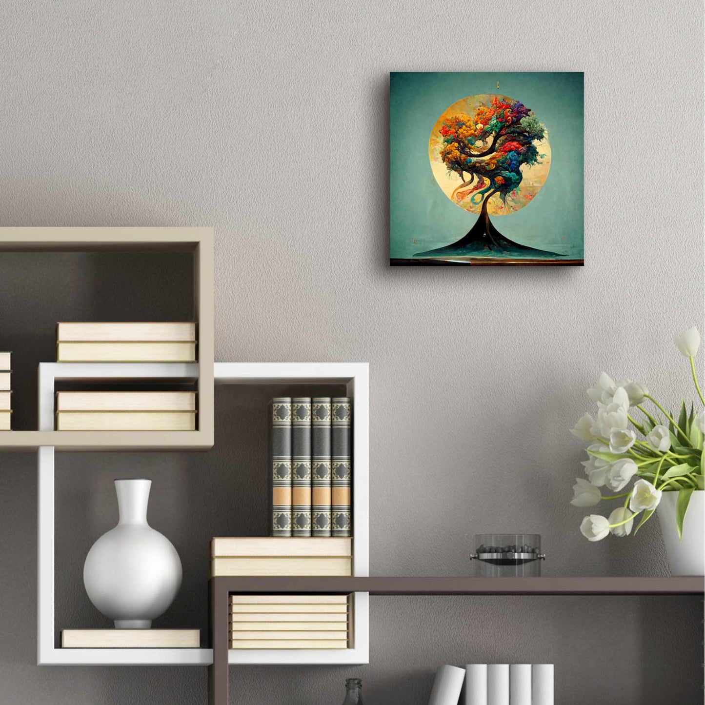 Epic Art 'Tree Of Life 10' by Ray Heere, Acrylic Glass Wall Art,12x12
