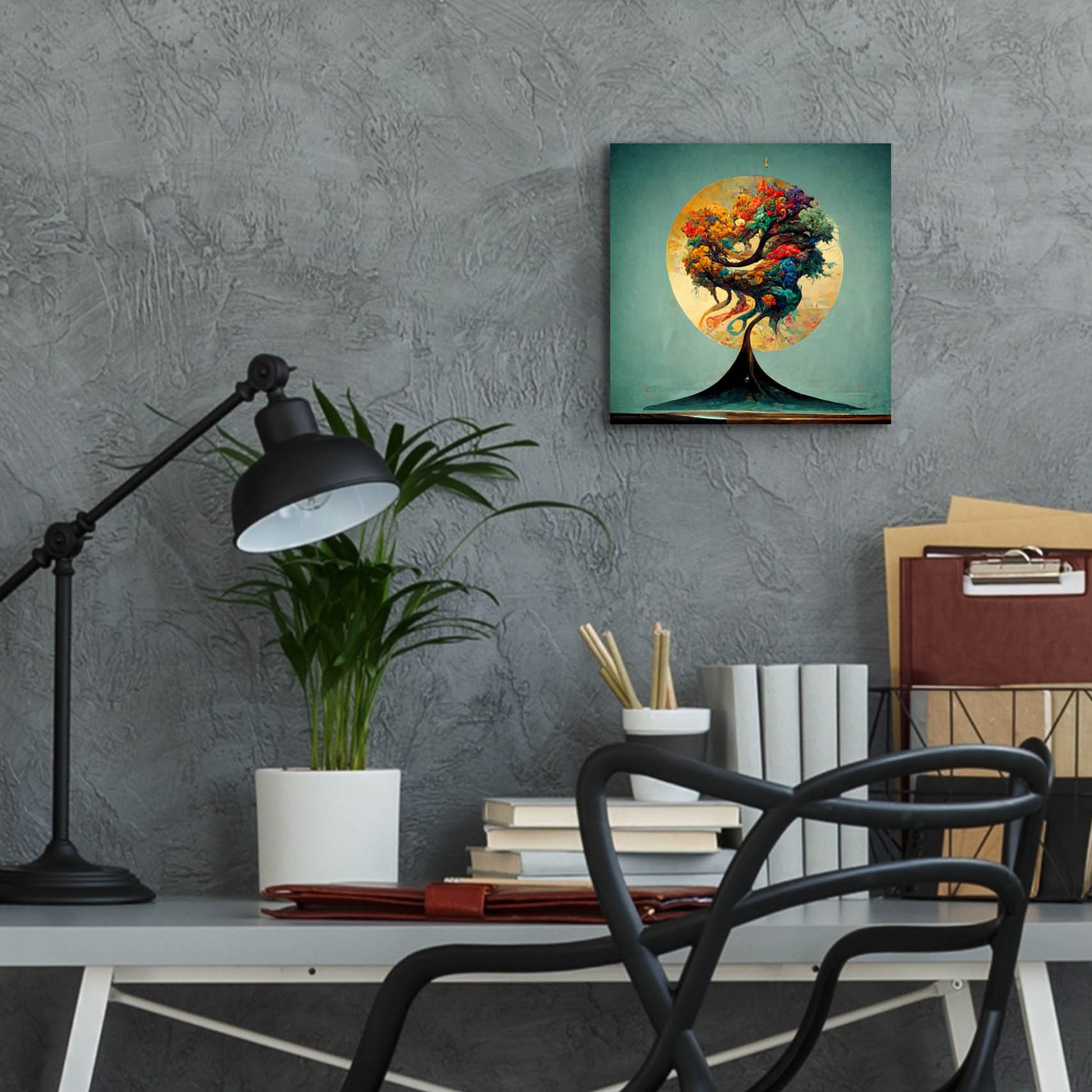 Epic Art 'Tree Of Life 10' by Ray Heere, Acrylic Glass Wall Art,12x12