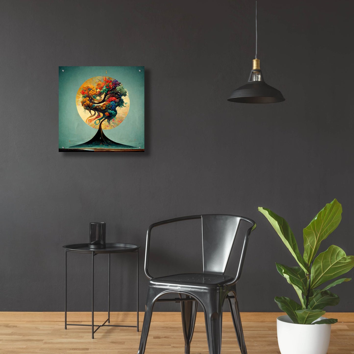 Epic Art 'Tree Of Life 10' by Ray Heere, Acrylic Glass Wall Art,24x24