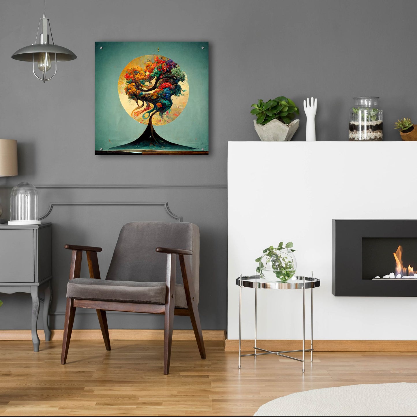 Epic Art 'Tree Of Life 10' by Ray Heere, Acrylic Glass Wall Art,24x24